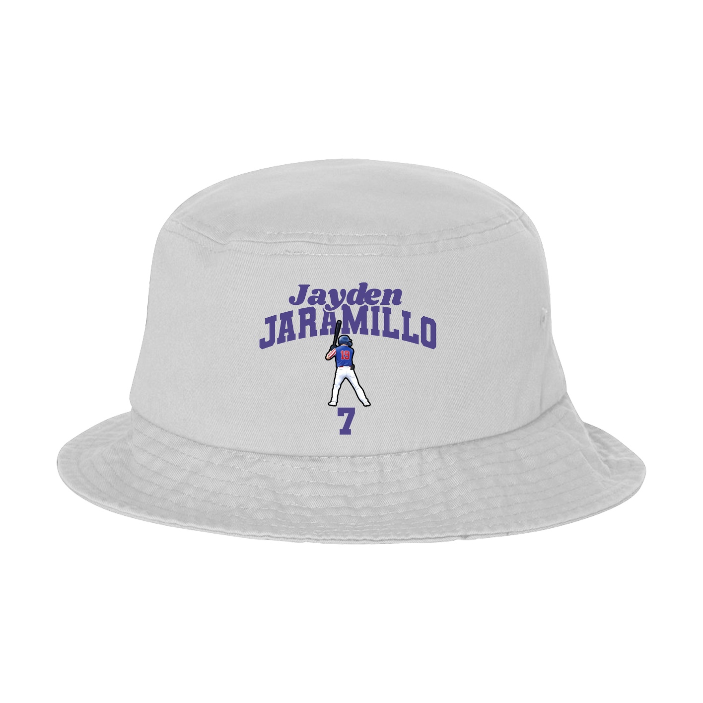Bucket Cap — Signature Arch in White