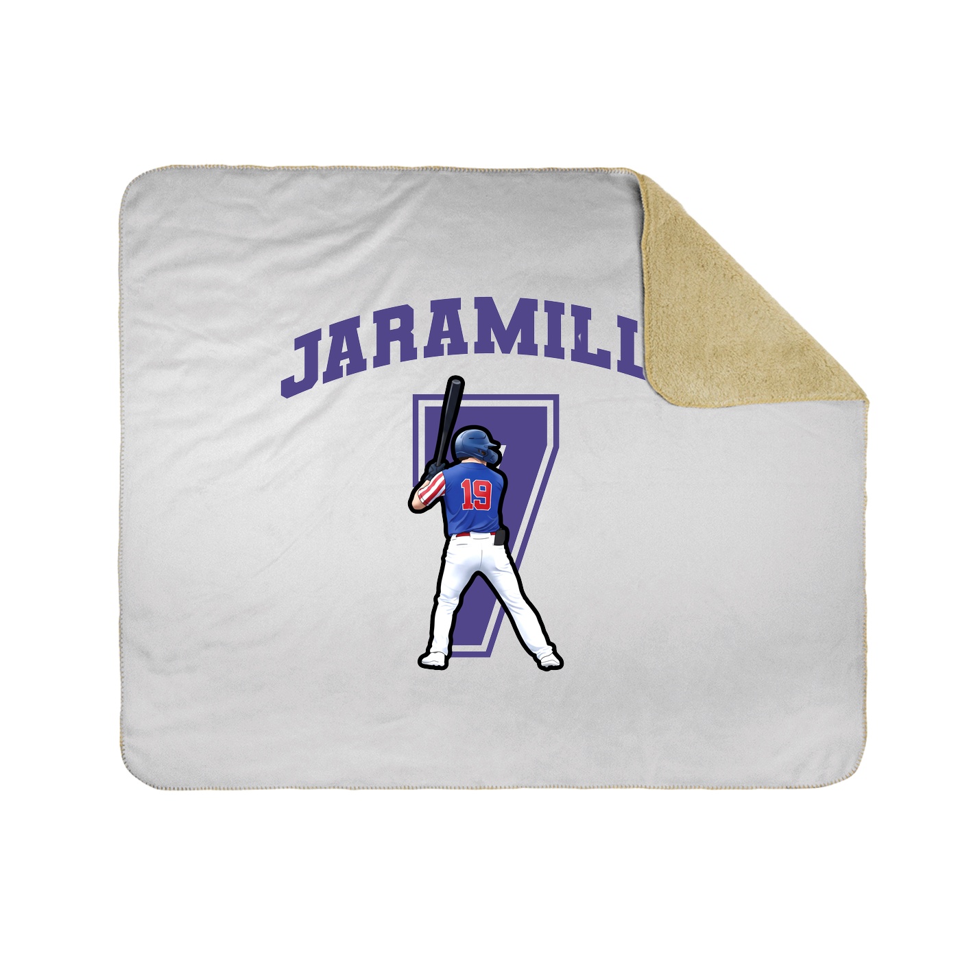 Throw Blanket — Number in White