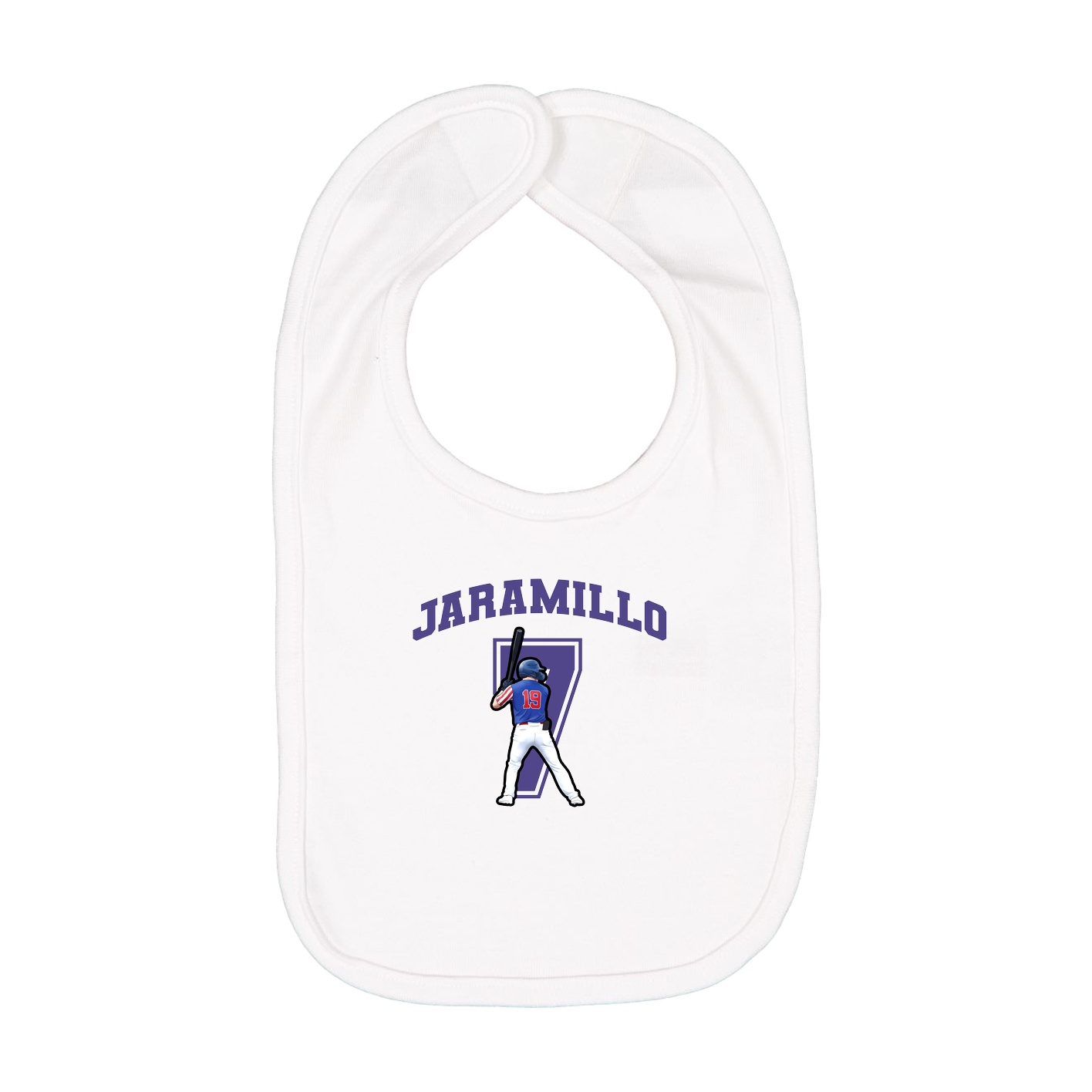 Infant Bib — Number in White