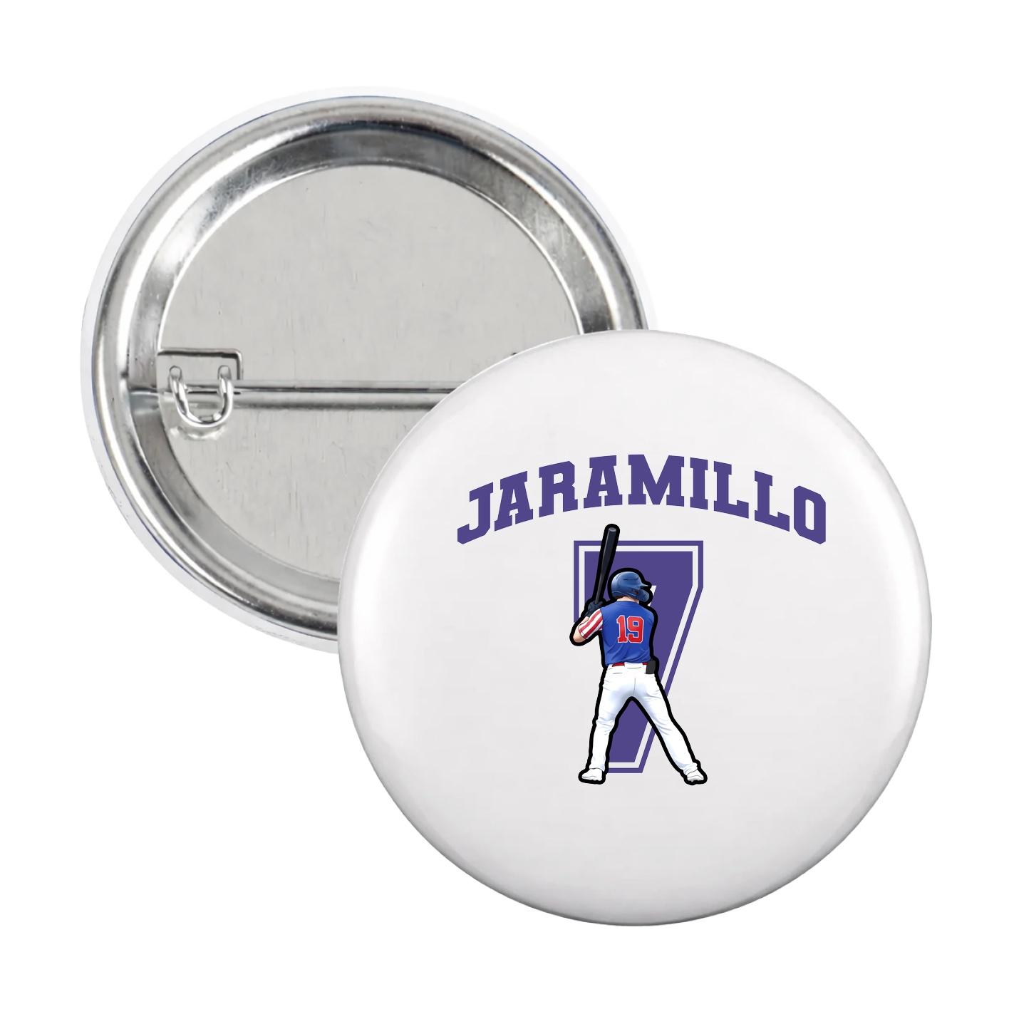 Game Day Button — Number in White