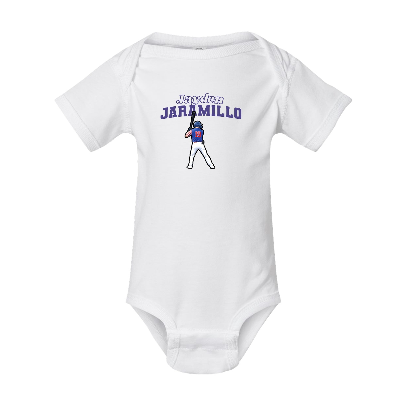 Baby Onesie — Name Arch in White