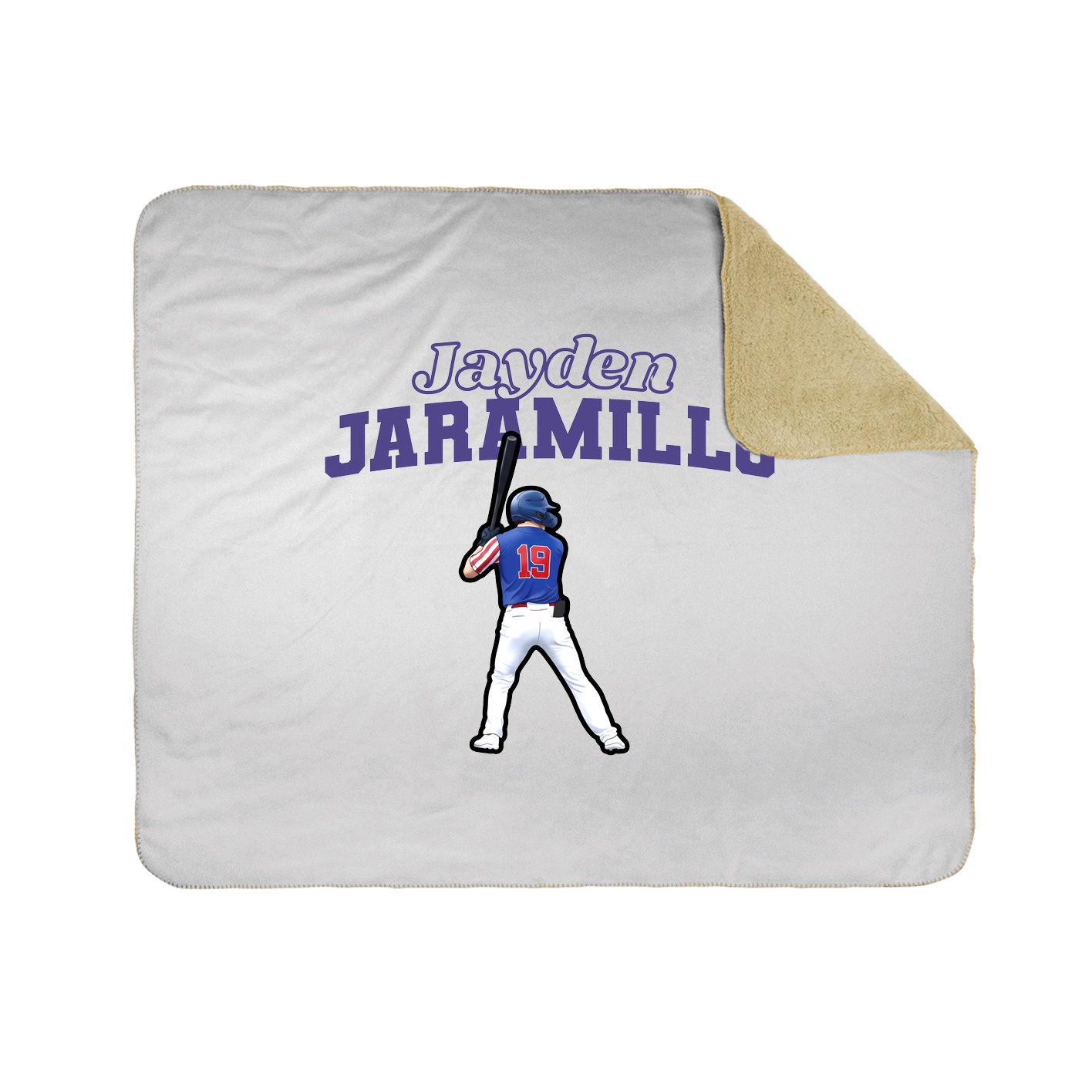 Throw Blanket — Name Arch in White