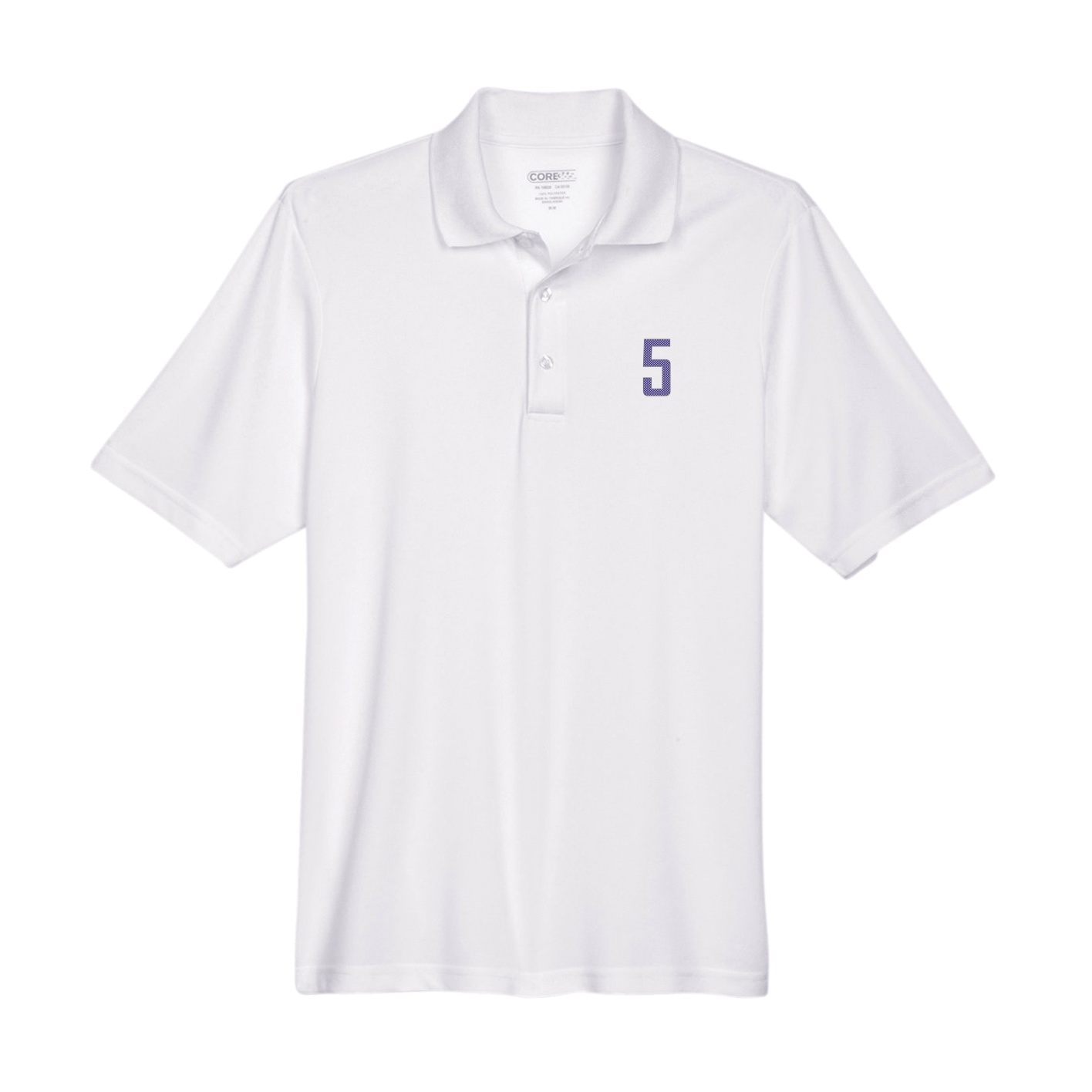 Performance Polo — Front Shirsy in White