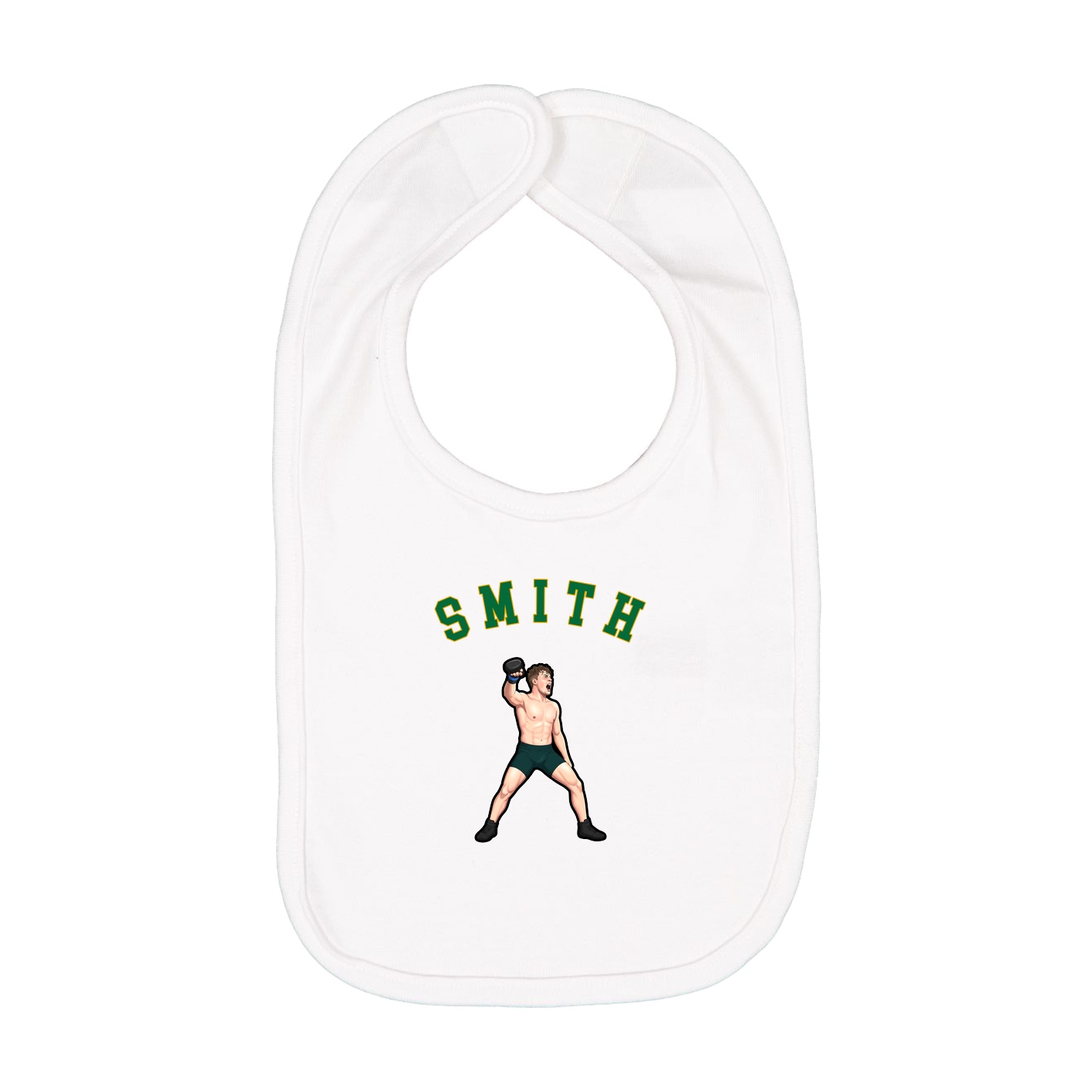 Infant Bib — Shirsey Arch in White