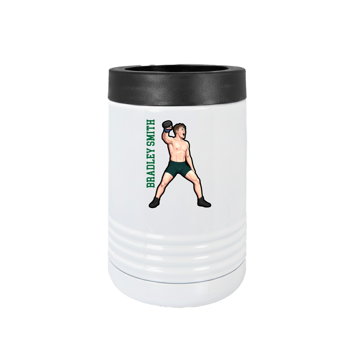 Beverage Holder — Name Vertical in White