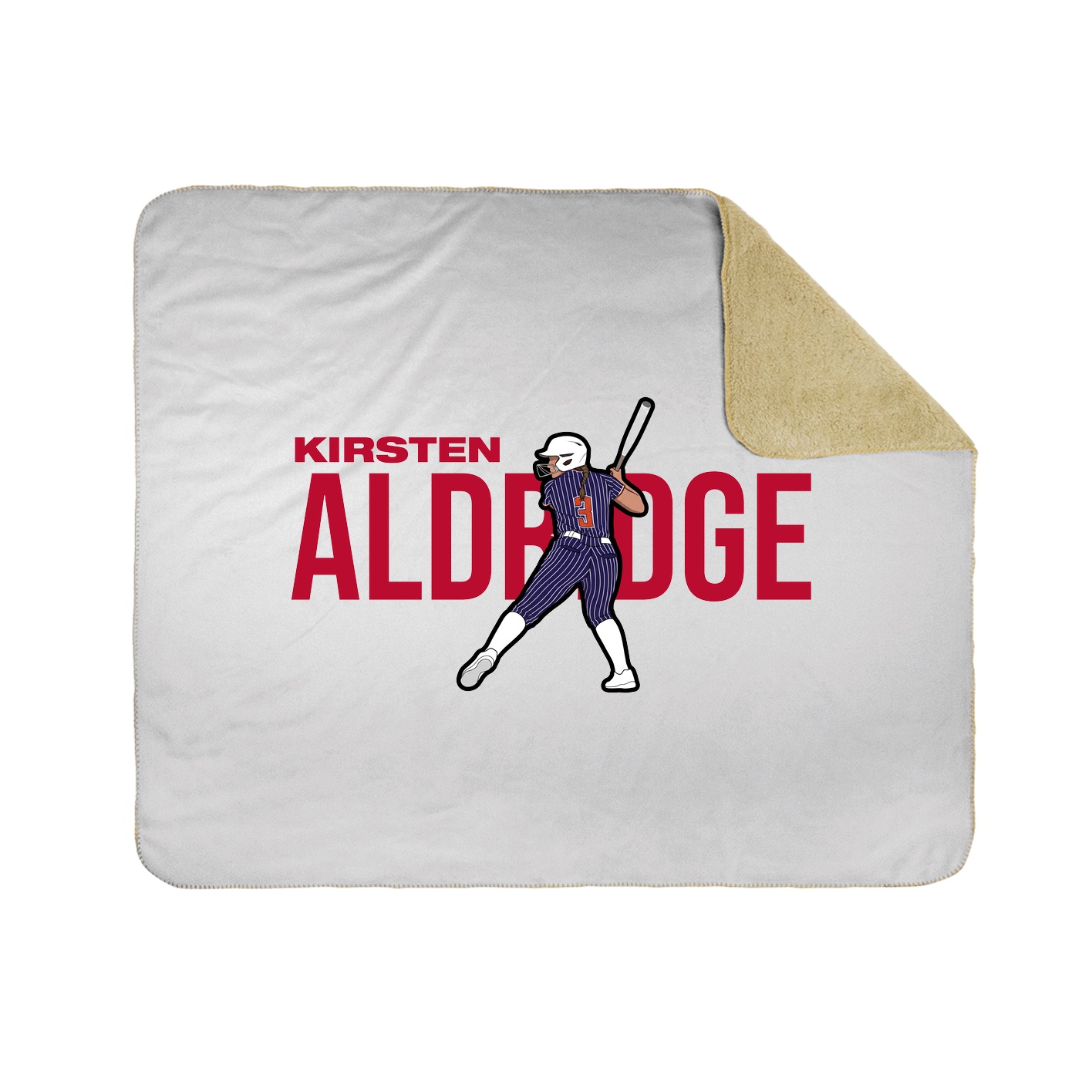 Throw Blanket — Player Name in White