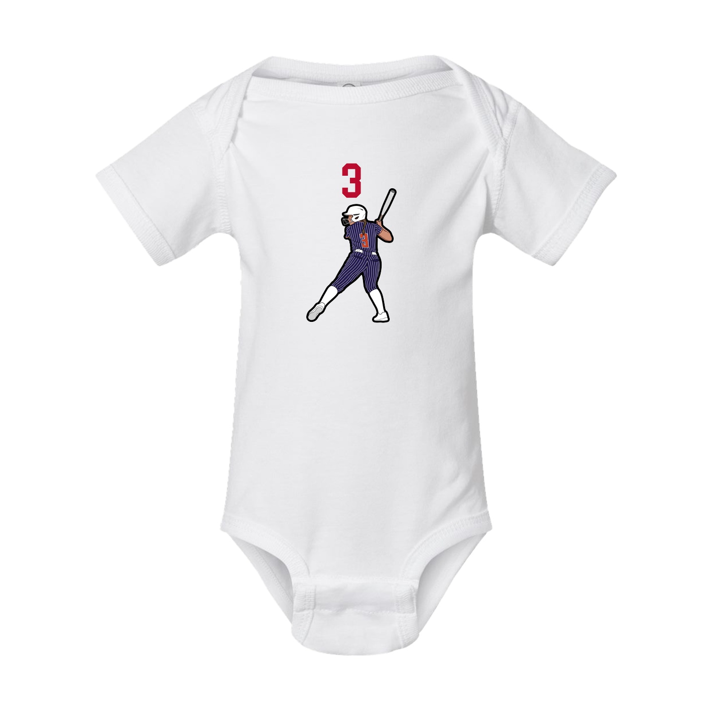 Baby Onesie — Number Top in White