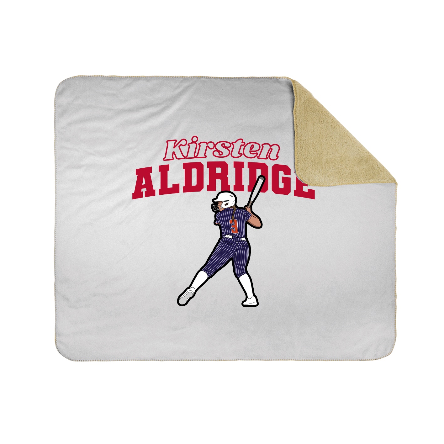 Throw Blanket — Name Arch in White