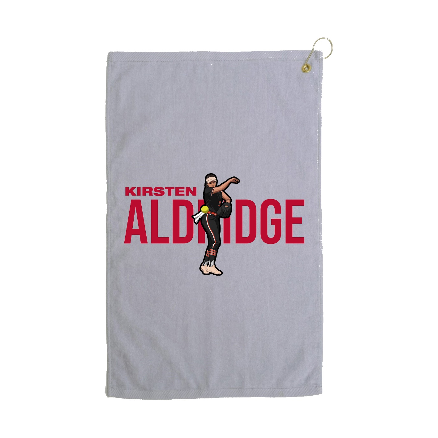 Golf Towel — Player Name in Grey