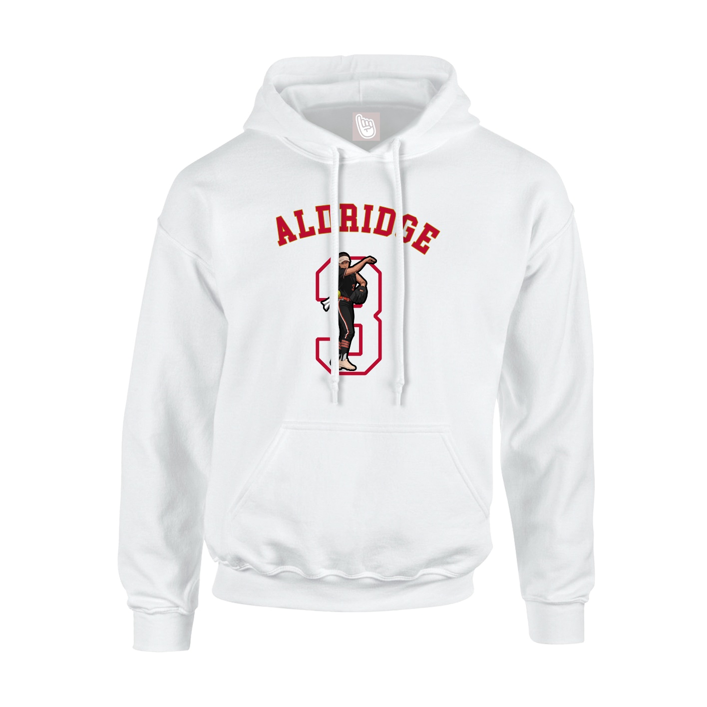 Youth Hoodie — Shirsey Arch in White