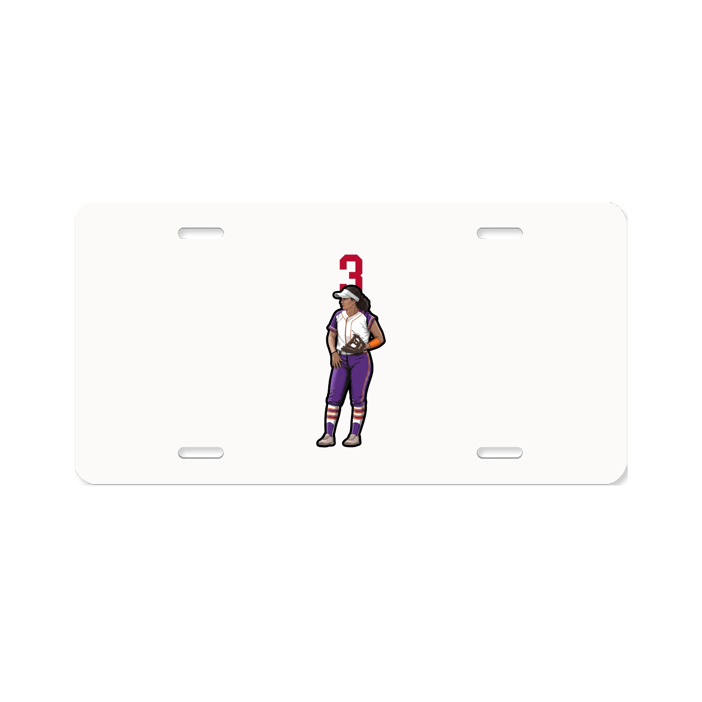License Plate — Number Top in Classic