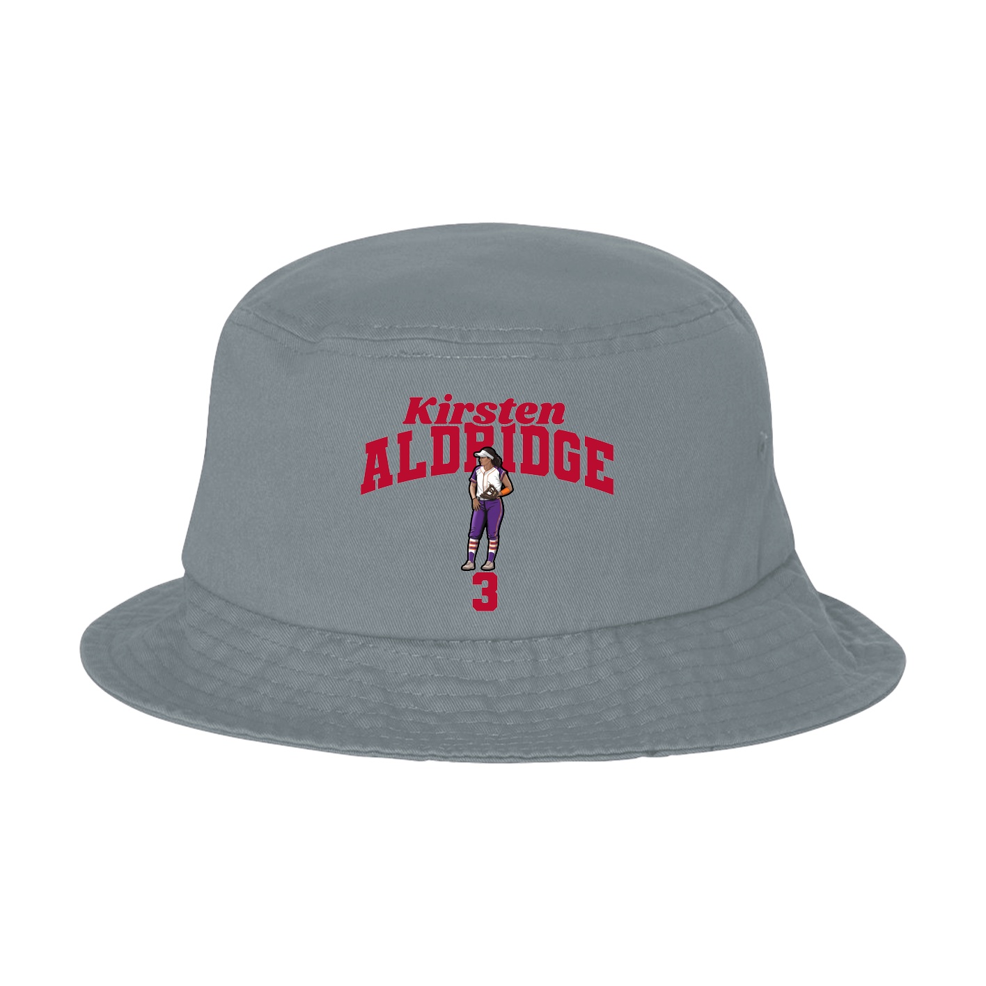 Bucket Cap — Signature Arch in Grey