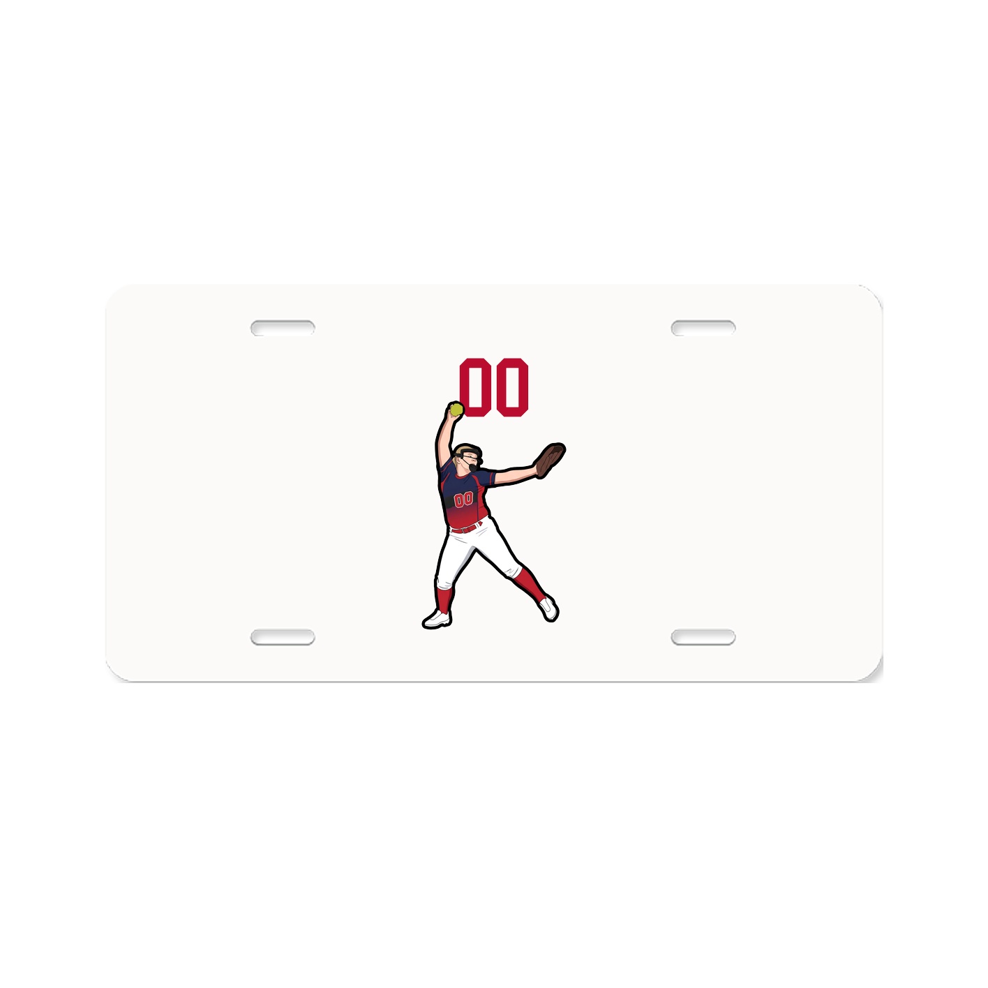 License Plate — Number Top in Classic