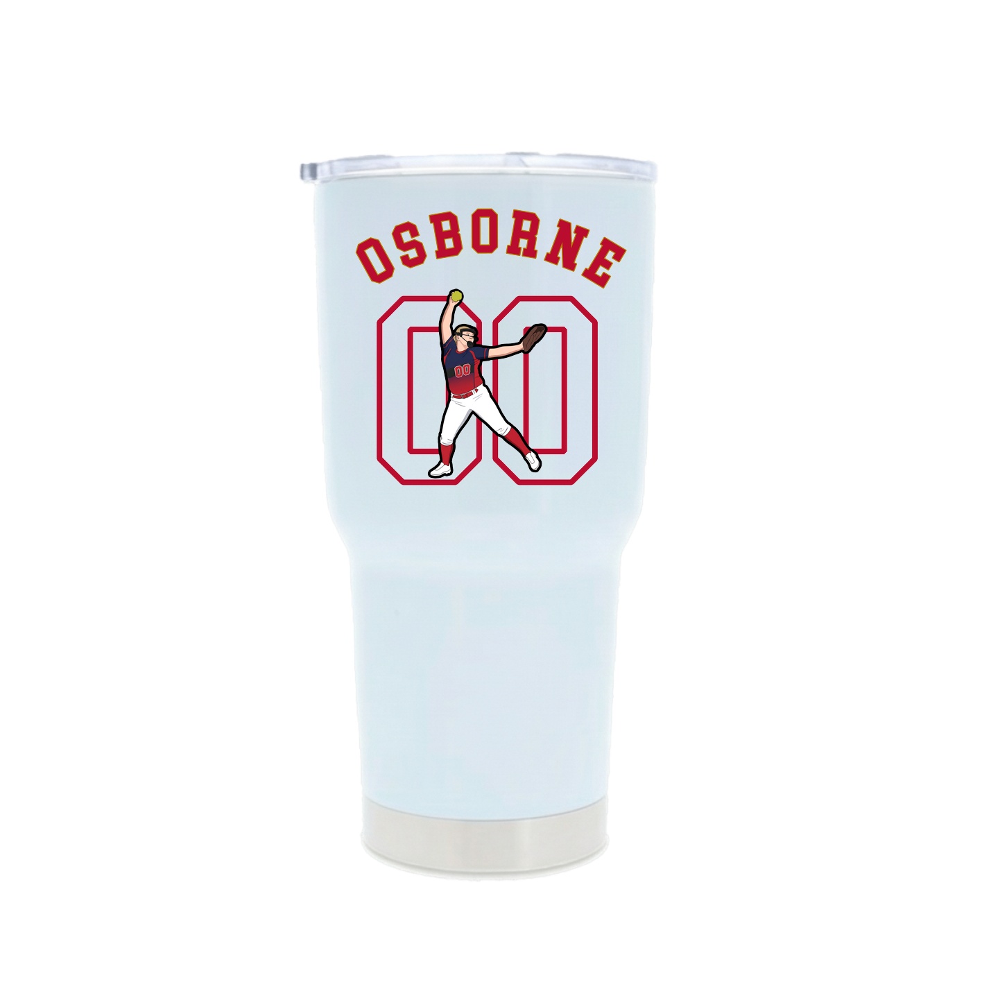 30oz Stainless Steel Tumbler — Shirsey Arch in White