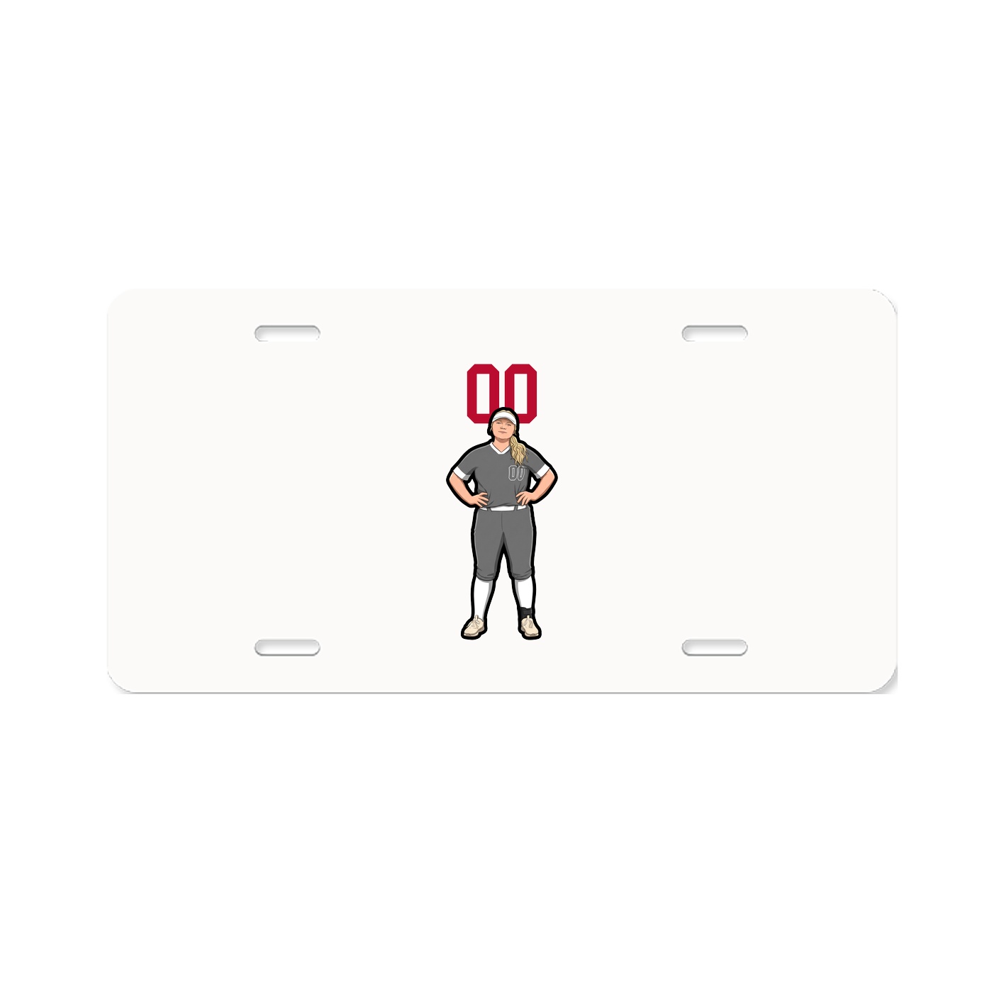 License Plate — Number Top in Classic