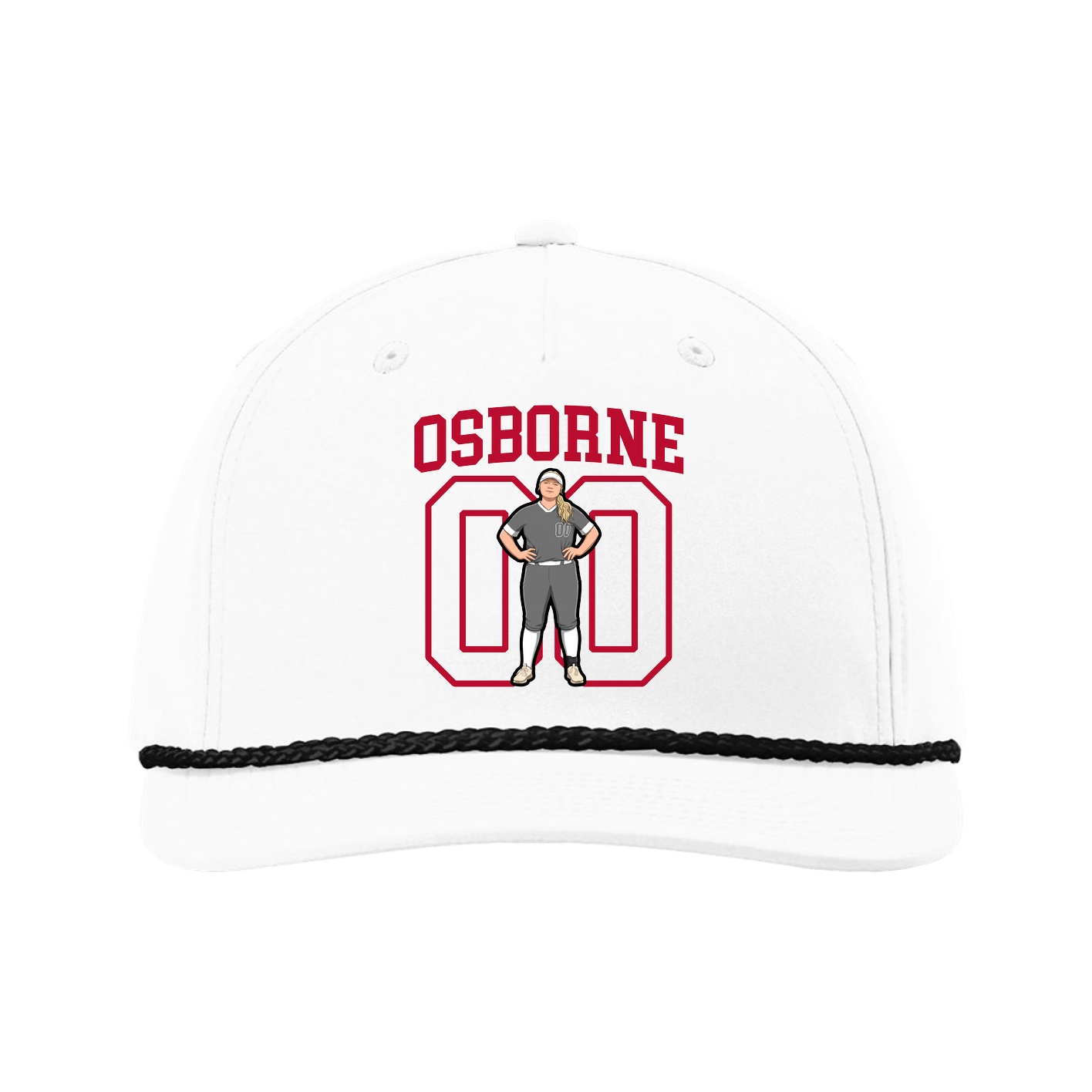 Five-Panel Classic Rope Cap — Shirsey in White
