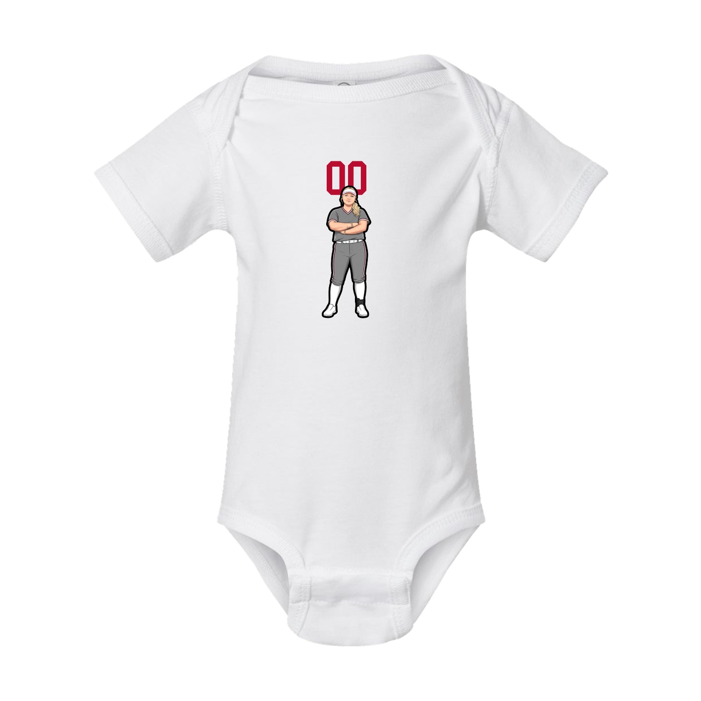 Baby Onesie — Number Top in White