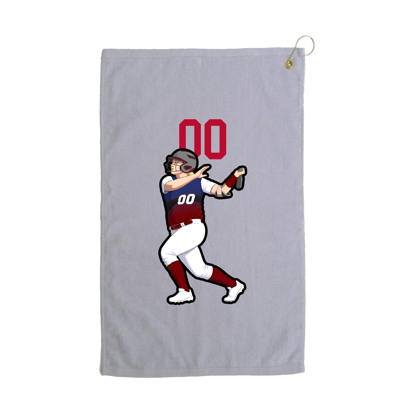 Golf Towel — Number Top in Grey