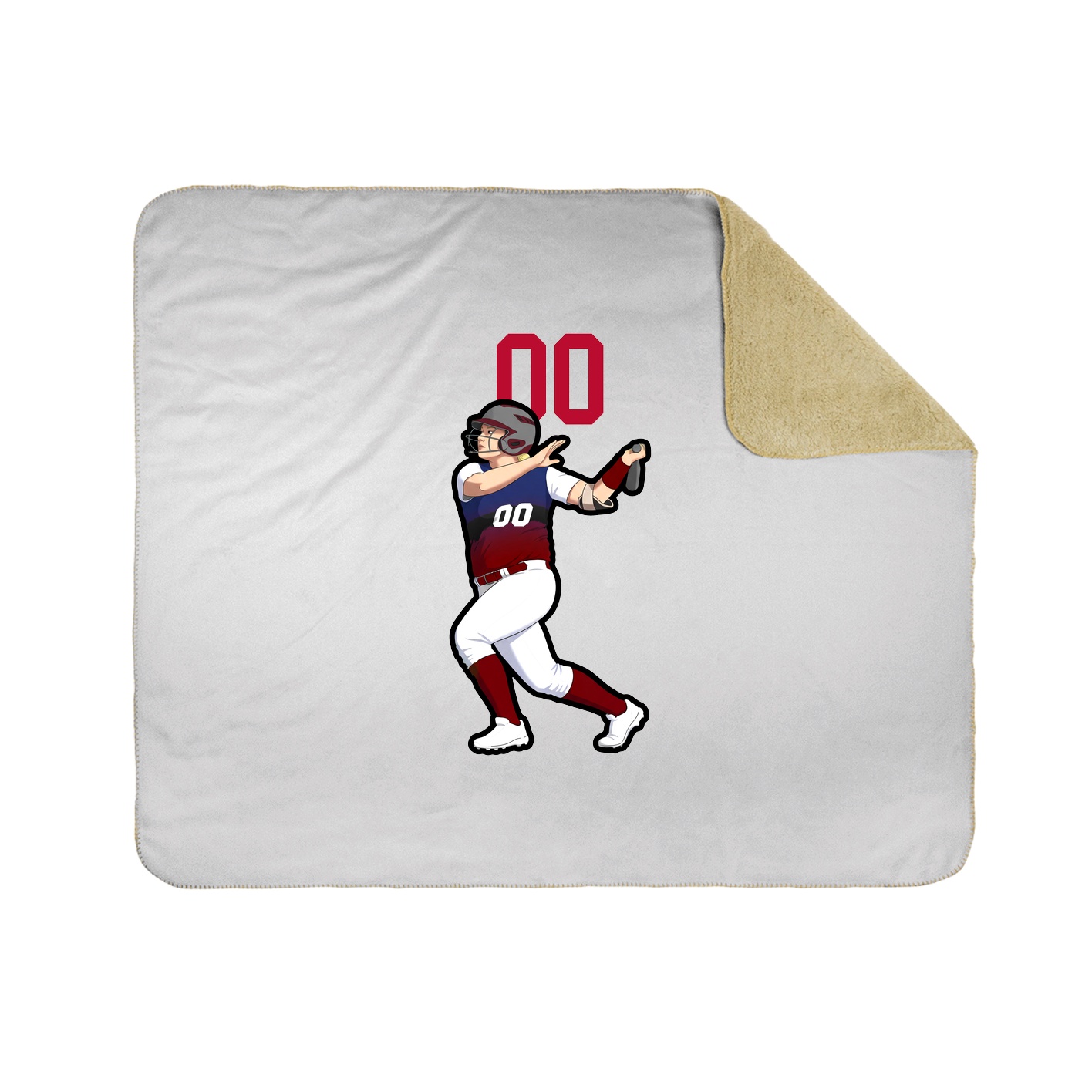 Throw Blanket — Number Top in White