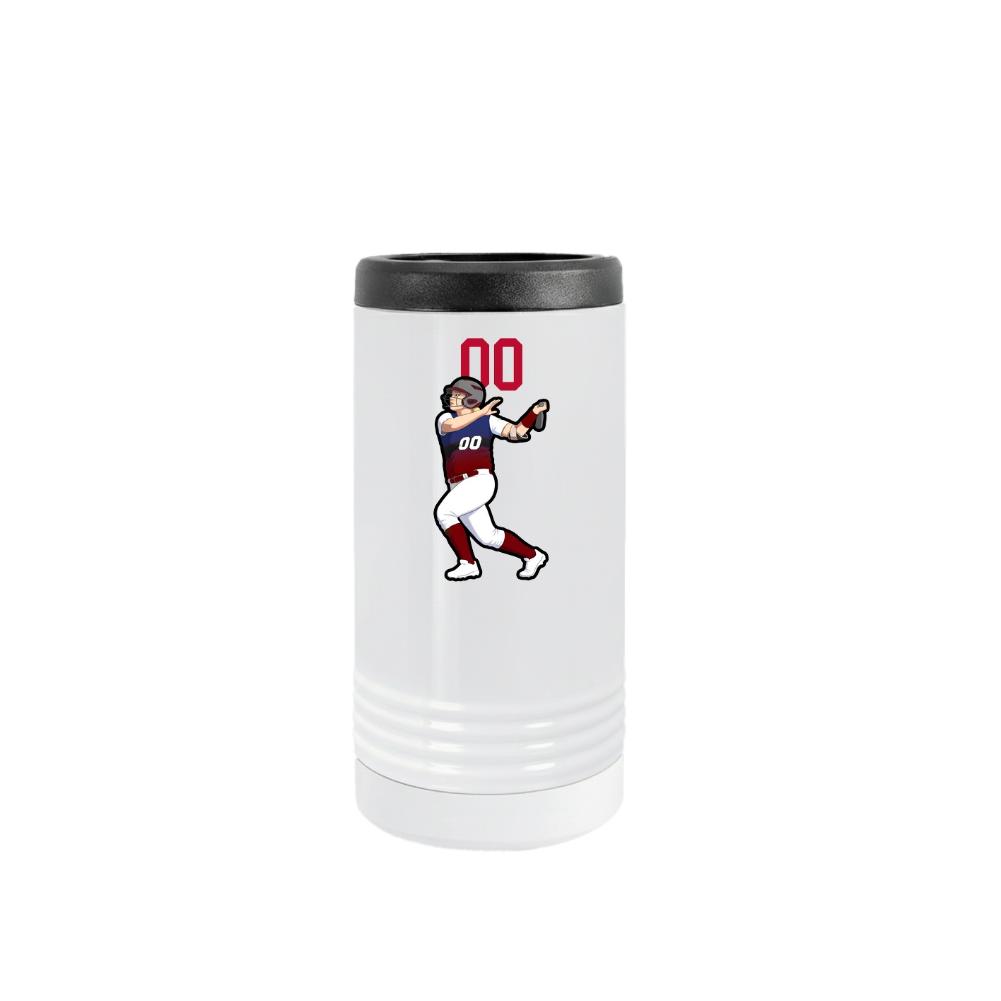 Slim Beverage Holder — Number Top in White
