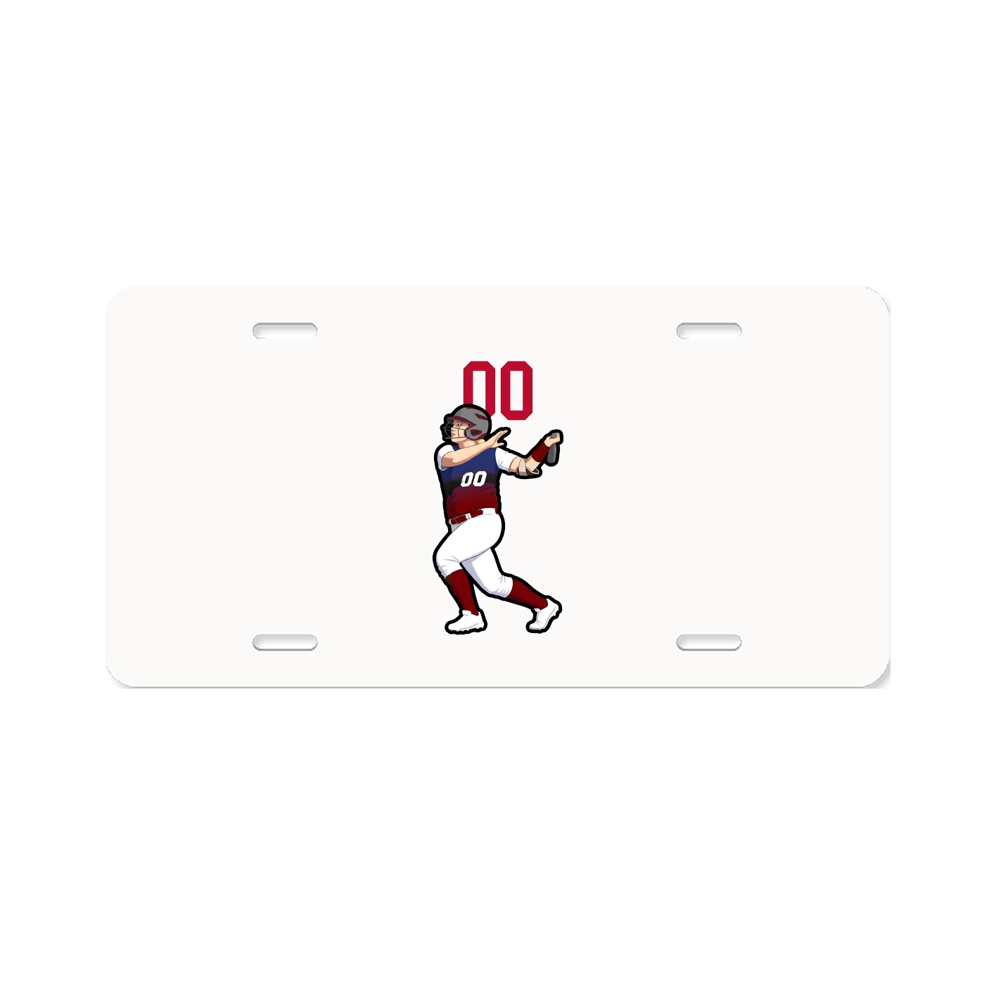 License Plate — Number Top in Classic