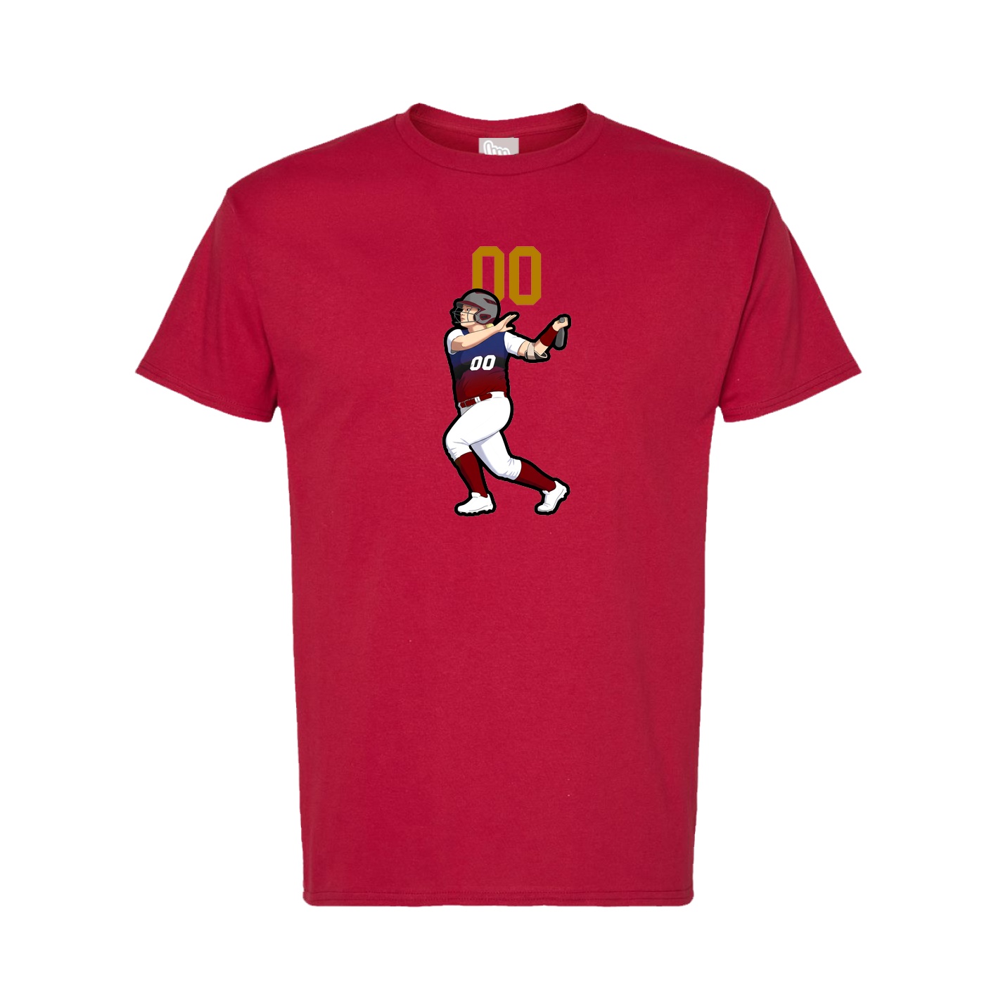 Tee — Number Top in Crimson