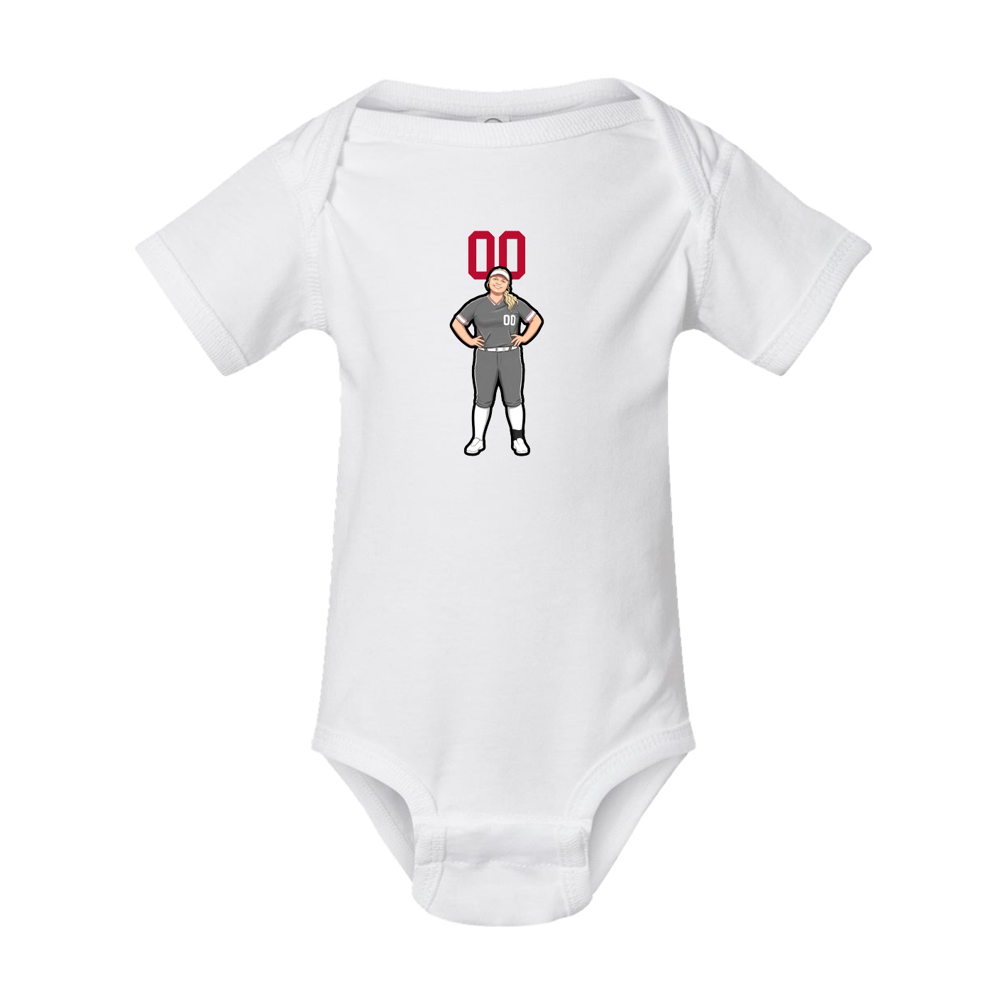 Baby Onesie — Number Top in White