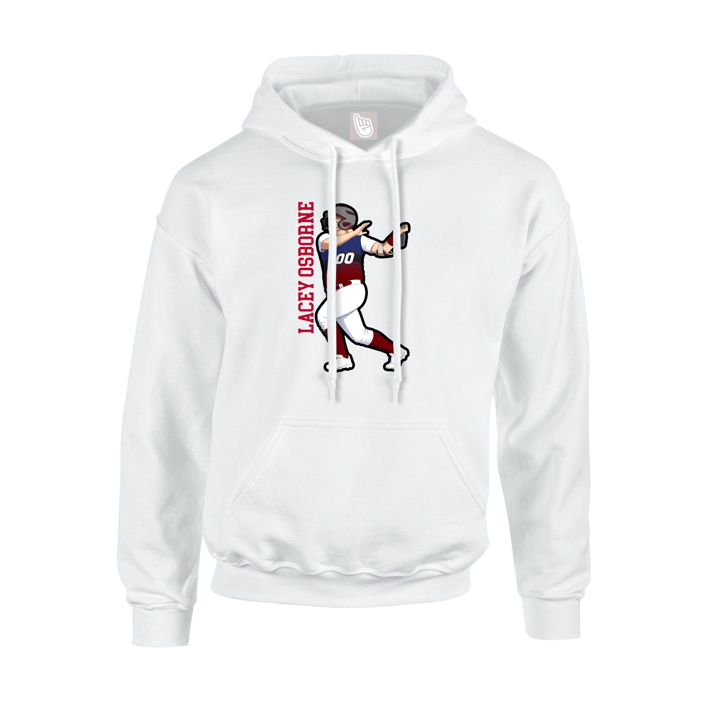 Youth Hoodie — Name Vertical in White