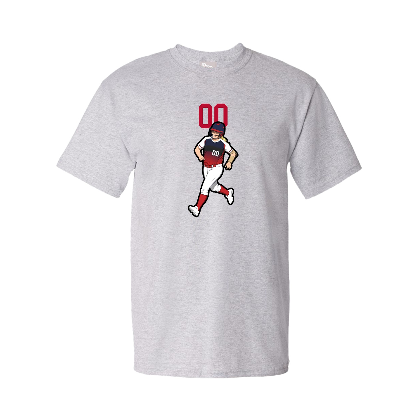 Youth Tee — Number Top in Grey