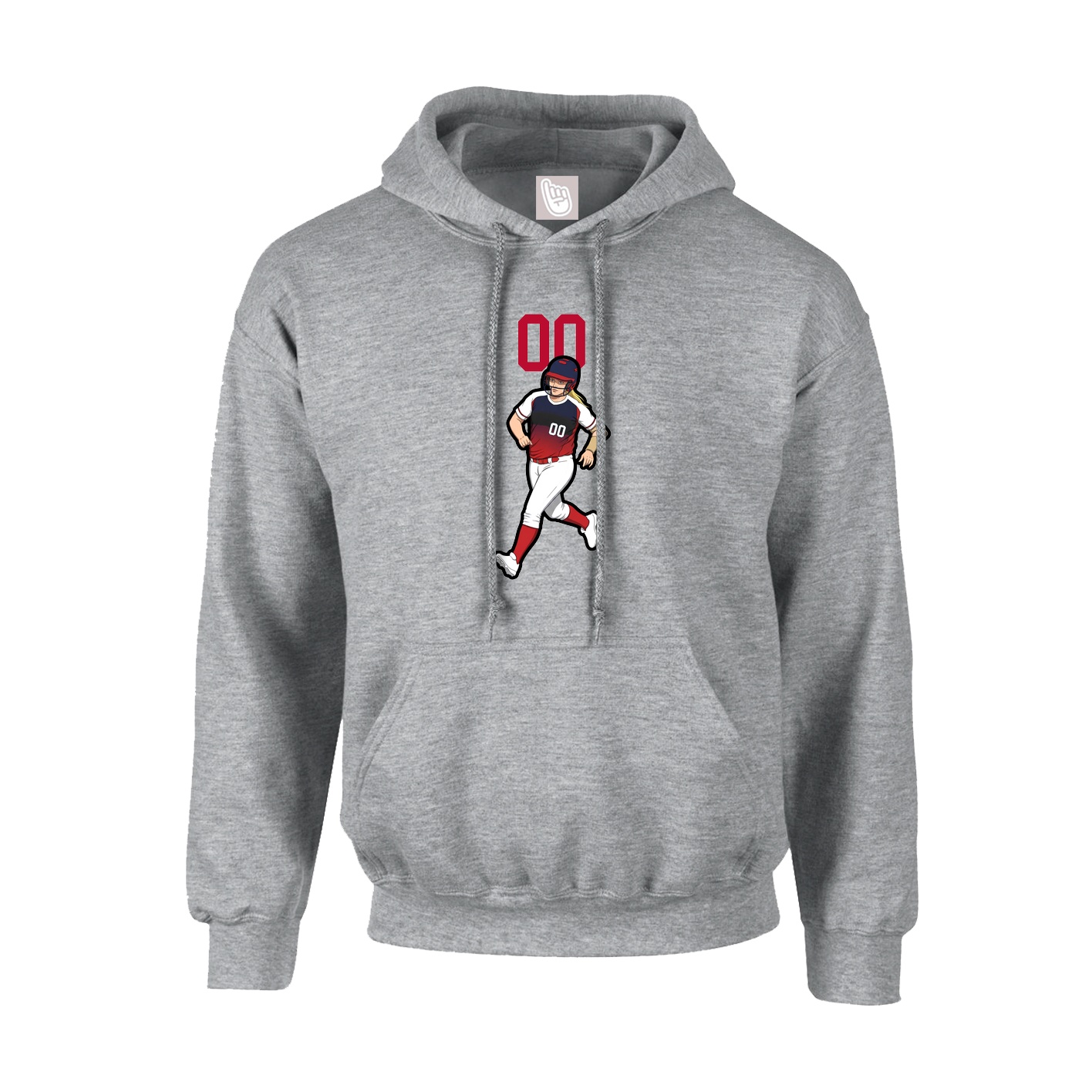 Youth Hoodie — Number Top in Grey