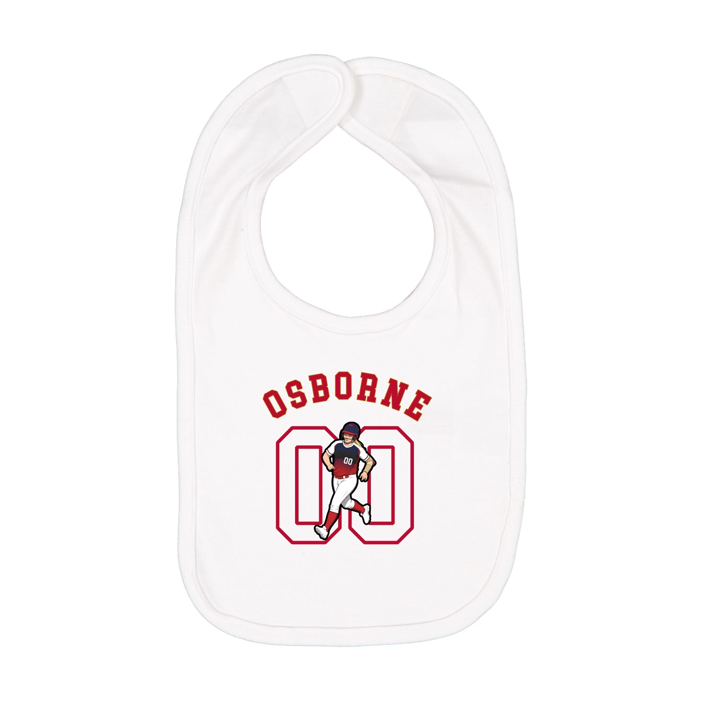 Infant Bib — Shirsey Arch in White