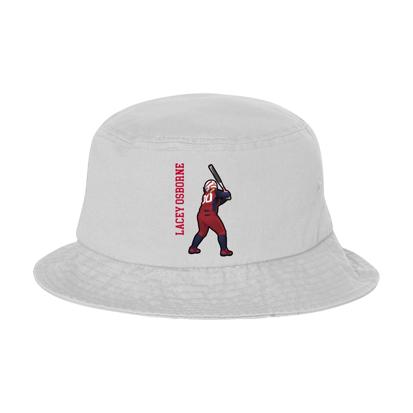 Bucket Cap — Name Vertical in White