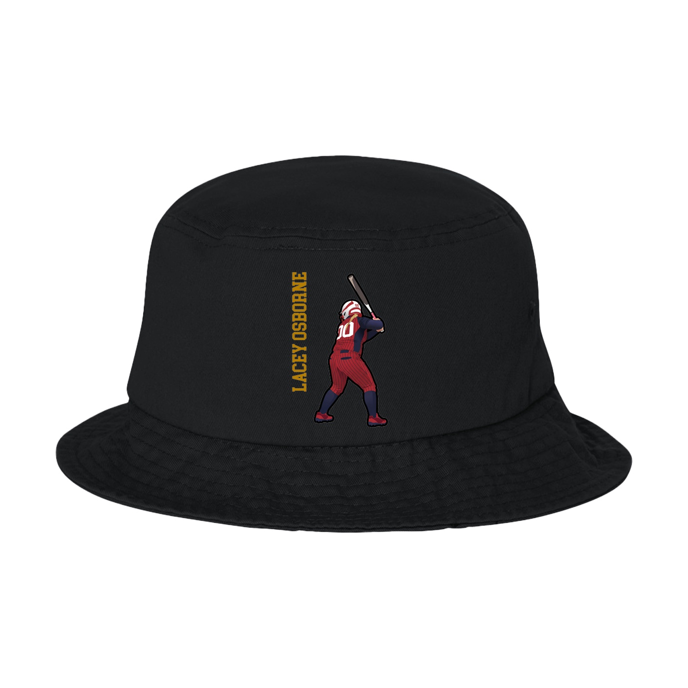 Bucket Cap — Name Vertical in Black