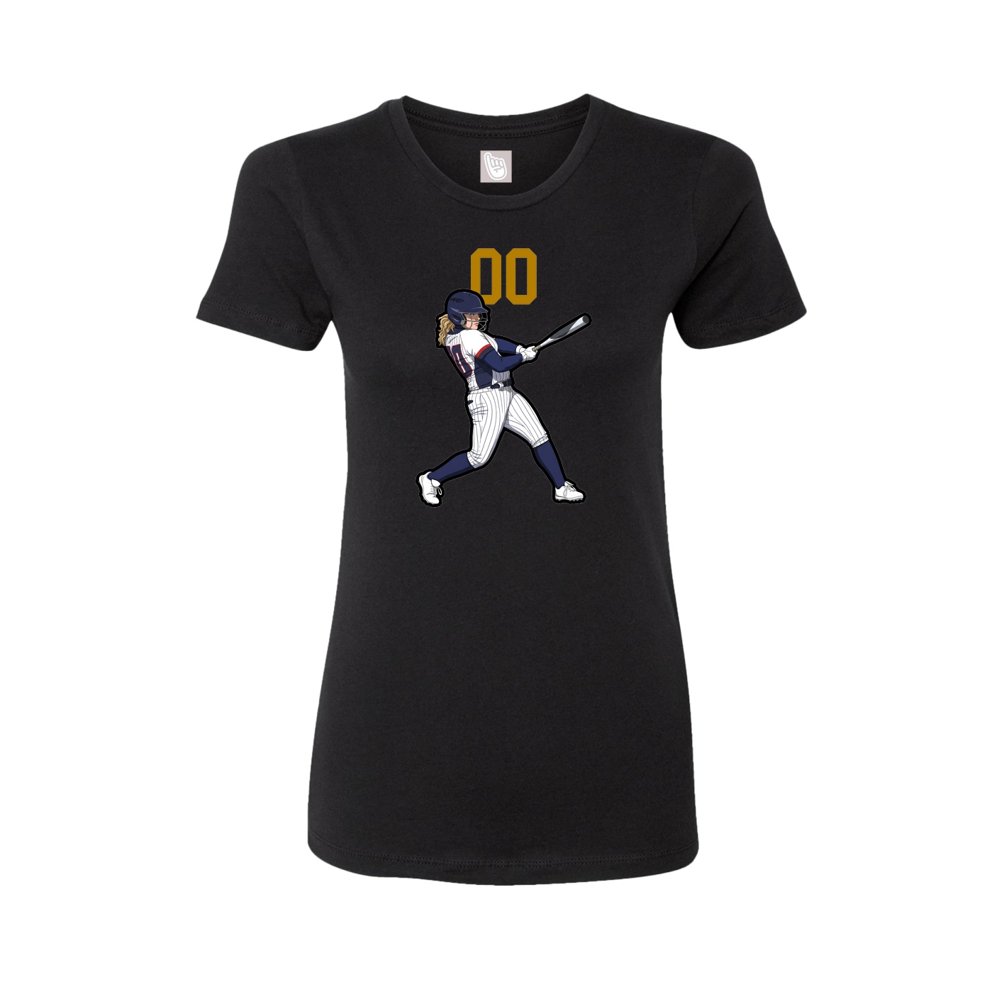 Womens Tee — Number Top in Black