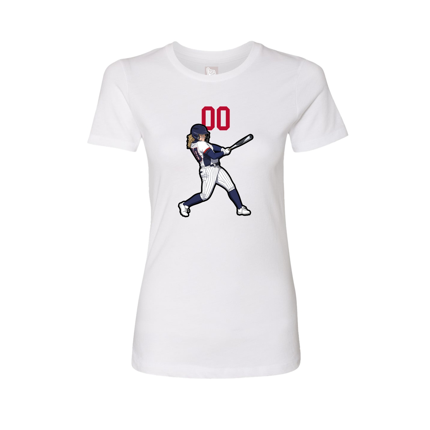 Womens Tee — Number Top in White