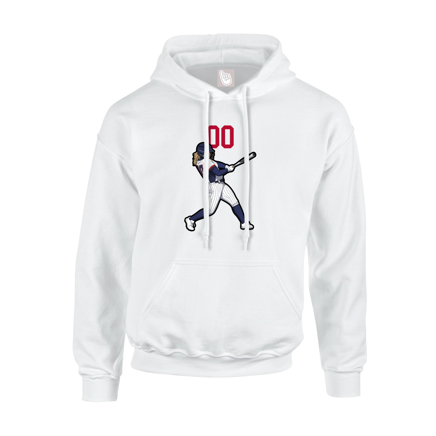 Hoodie — Number Top in White