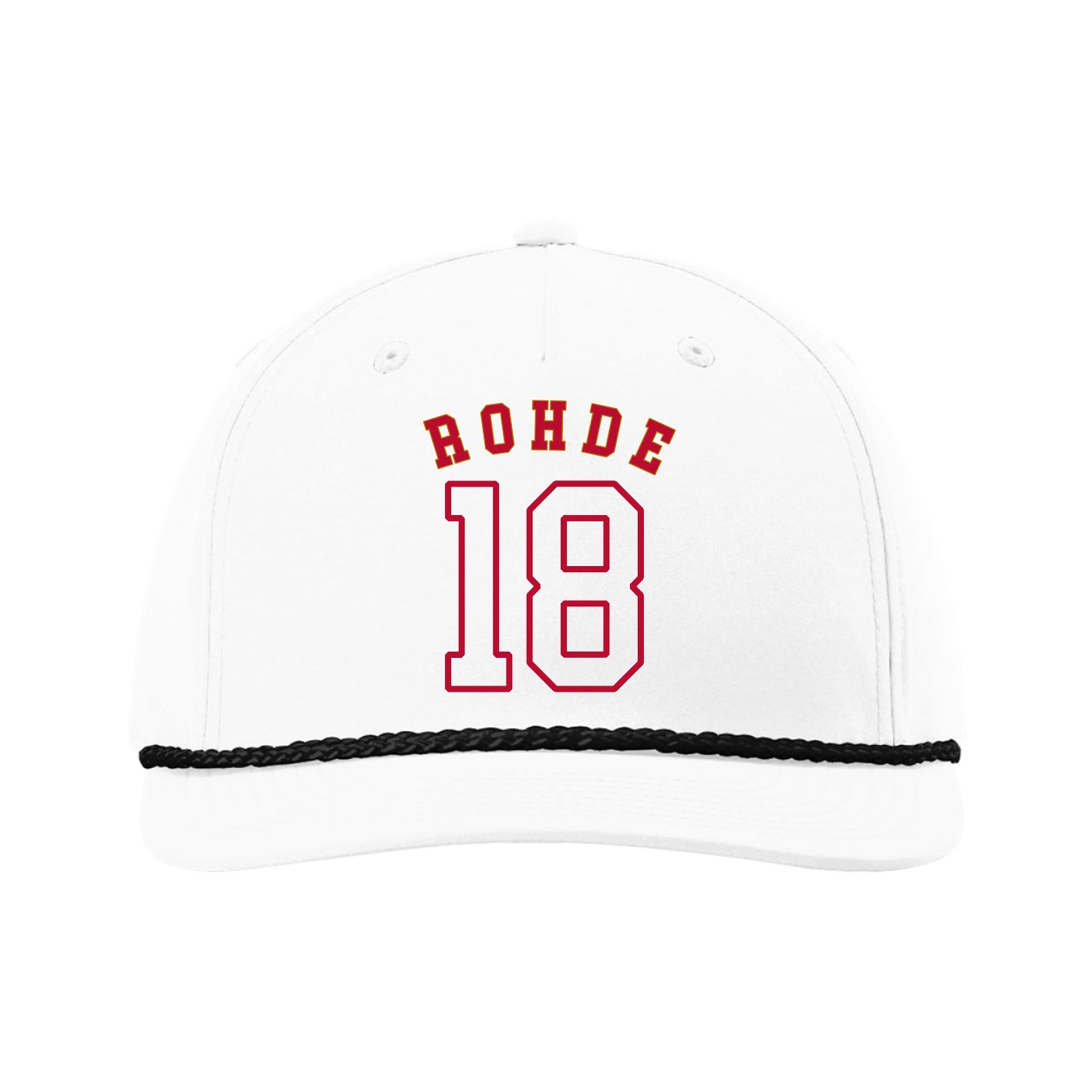 Five-Panel Classic Rope Cap — Shirsey Arch in White