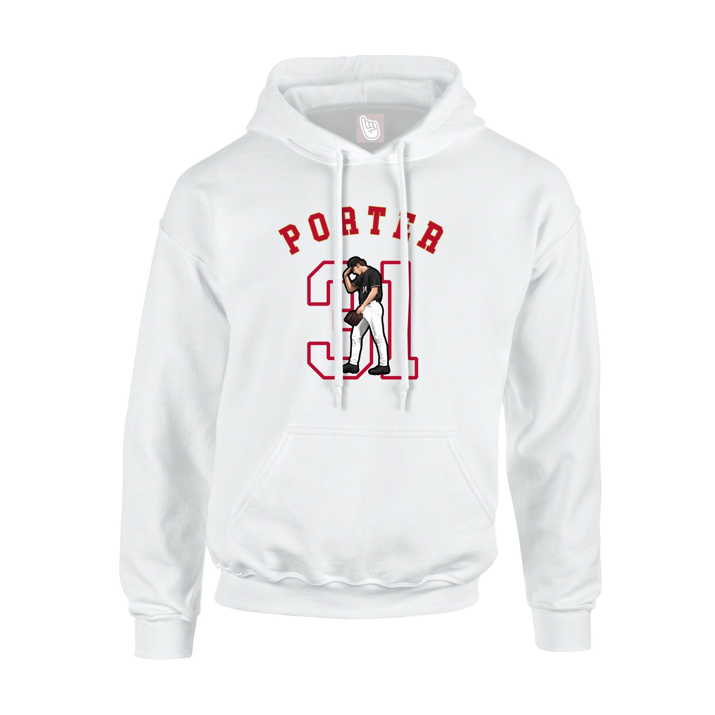Youth Hoodie — Shirsey Arch in White
