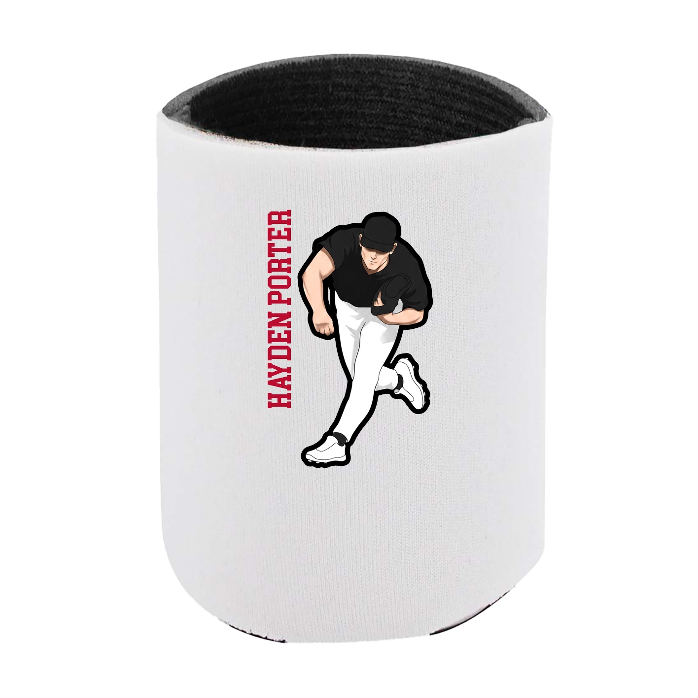 Can Holder — Name Vertical in White