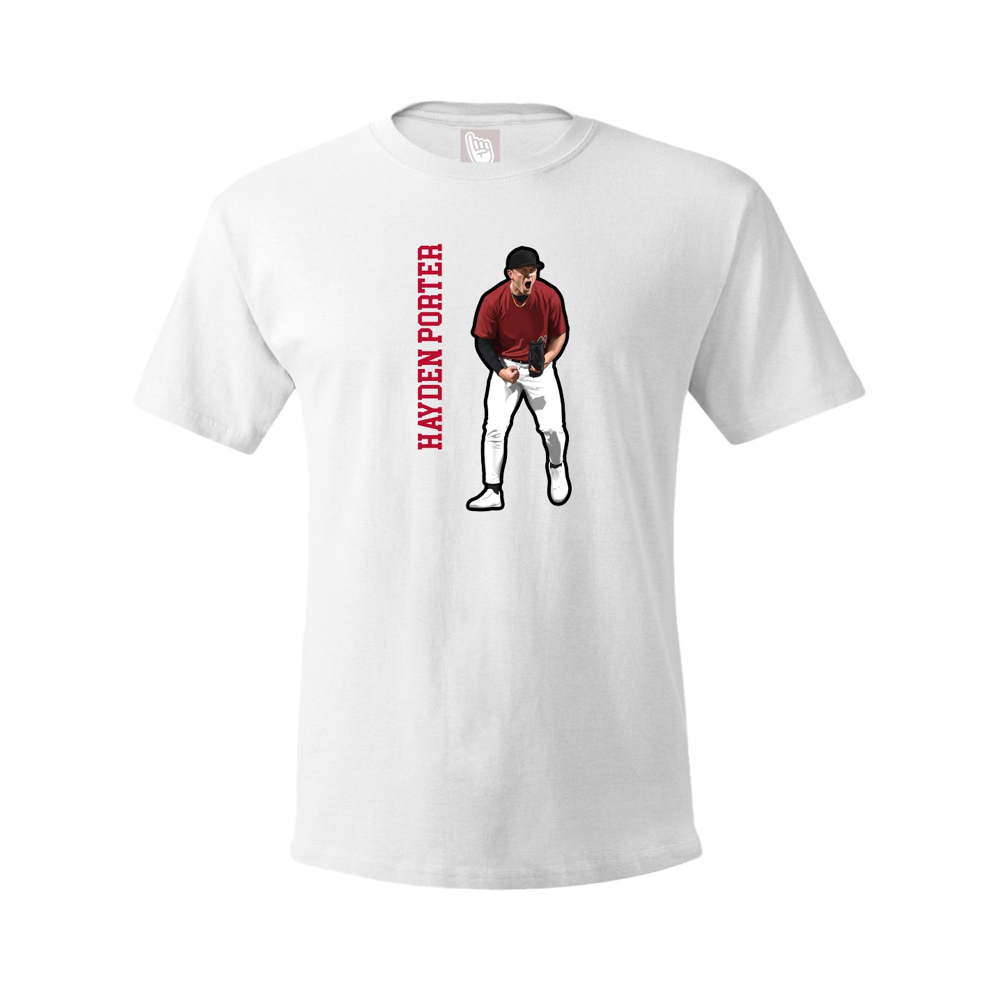 Tee — Name Vertical in White