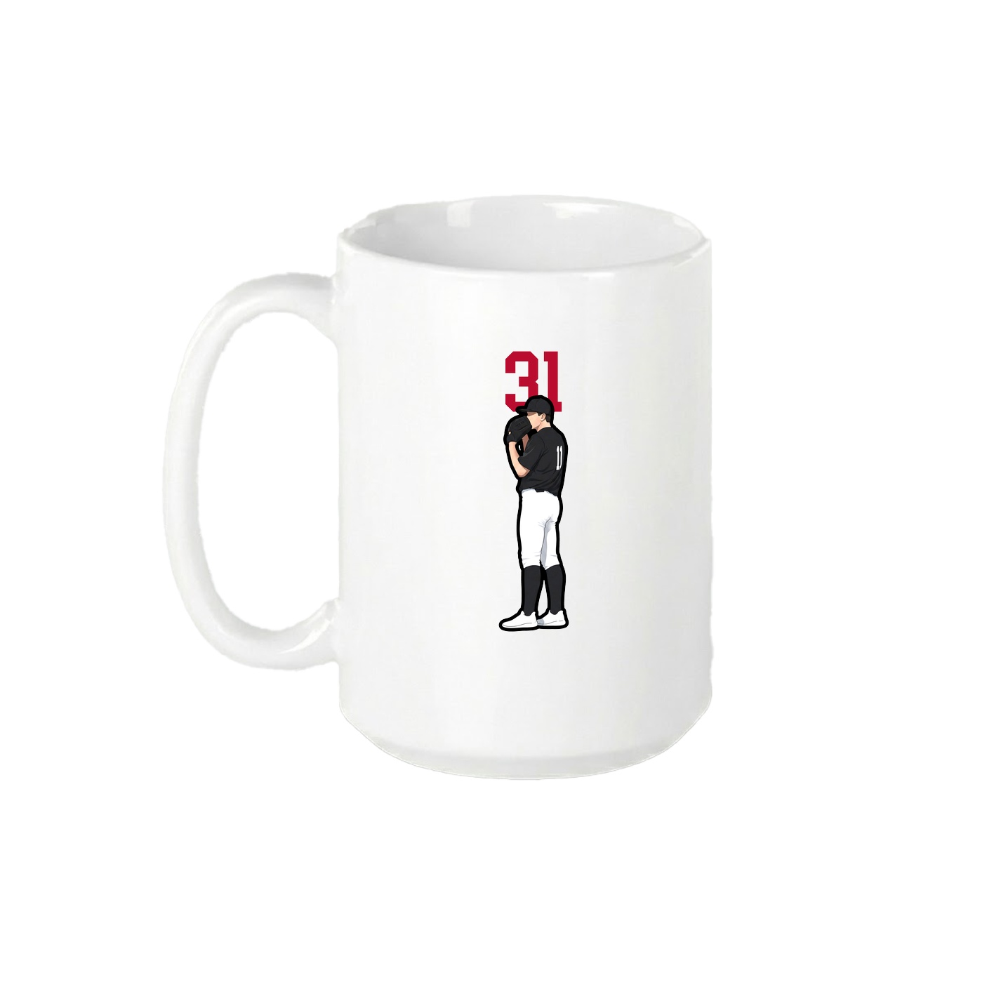 15oz Coffee Mug — Number Top in White