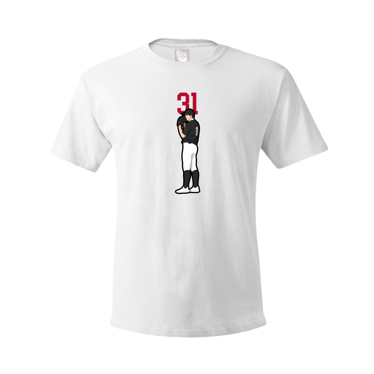Youth Tee — Number Top in White