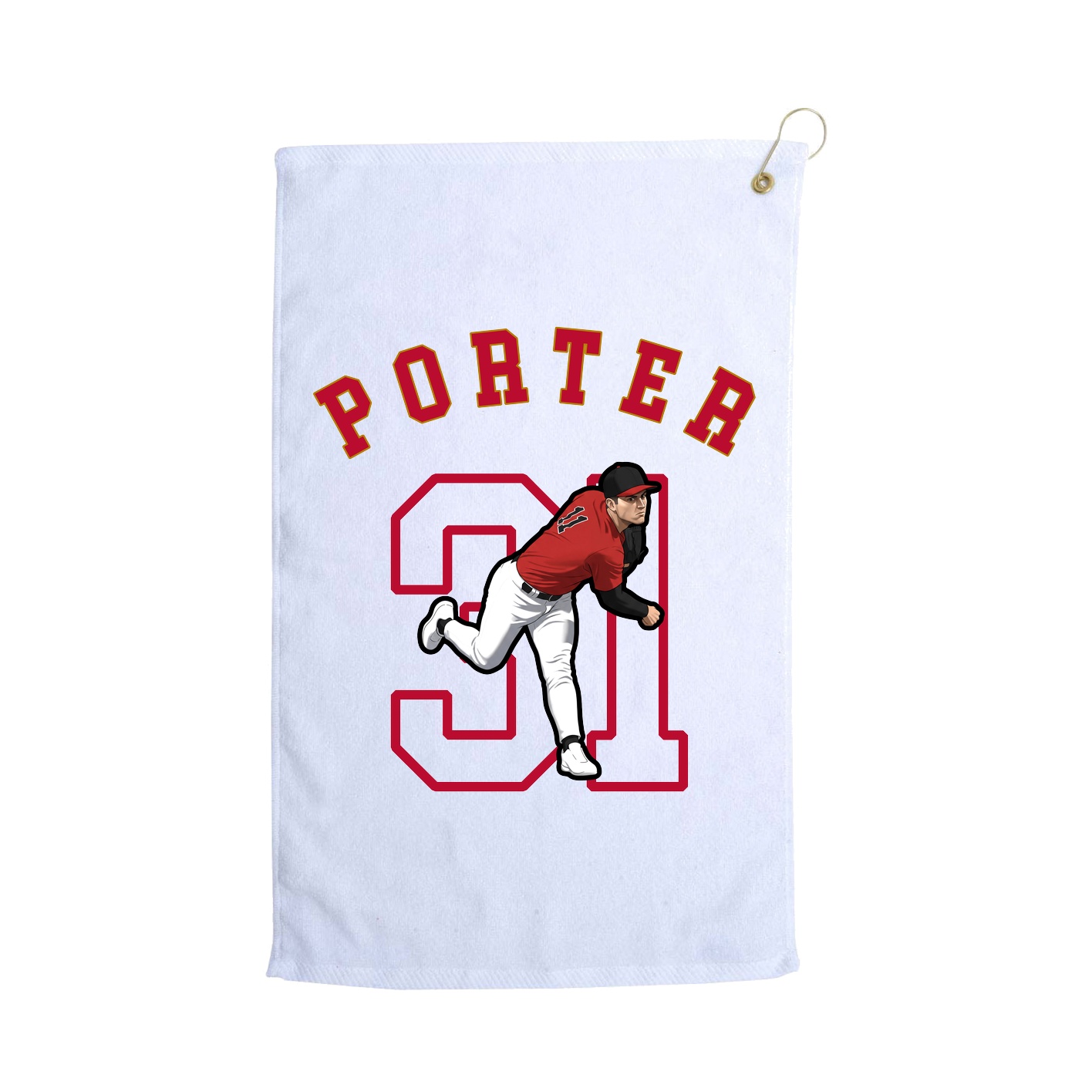 Golf Towel — Shirsey Arch in White