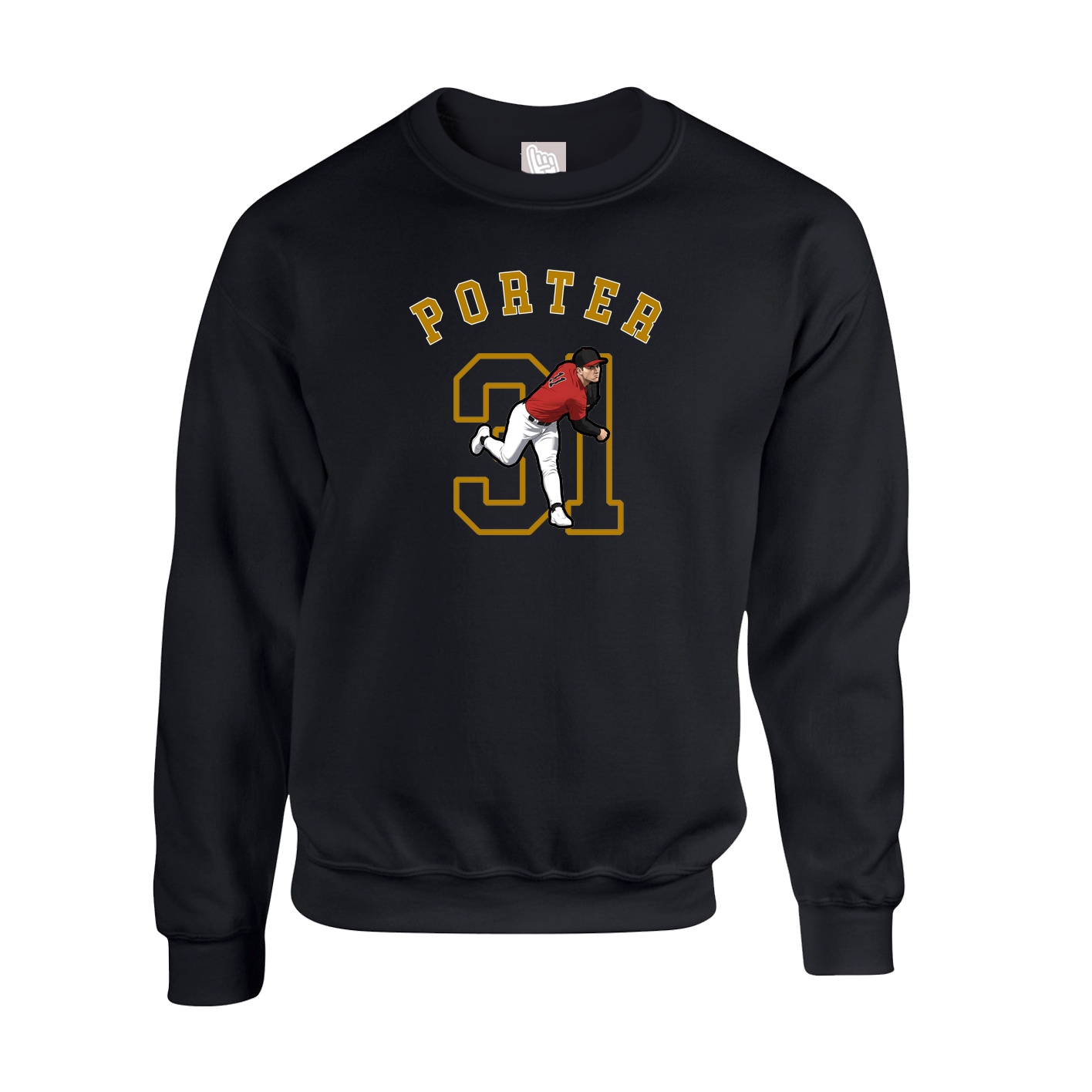 Fleece Crew — Shirsey Arch in Black