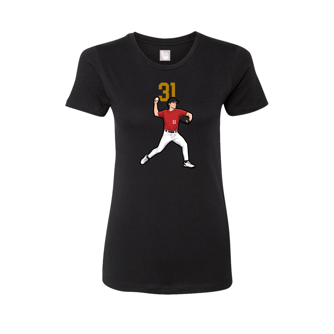 Womens Tee — Number Top in Black
