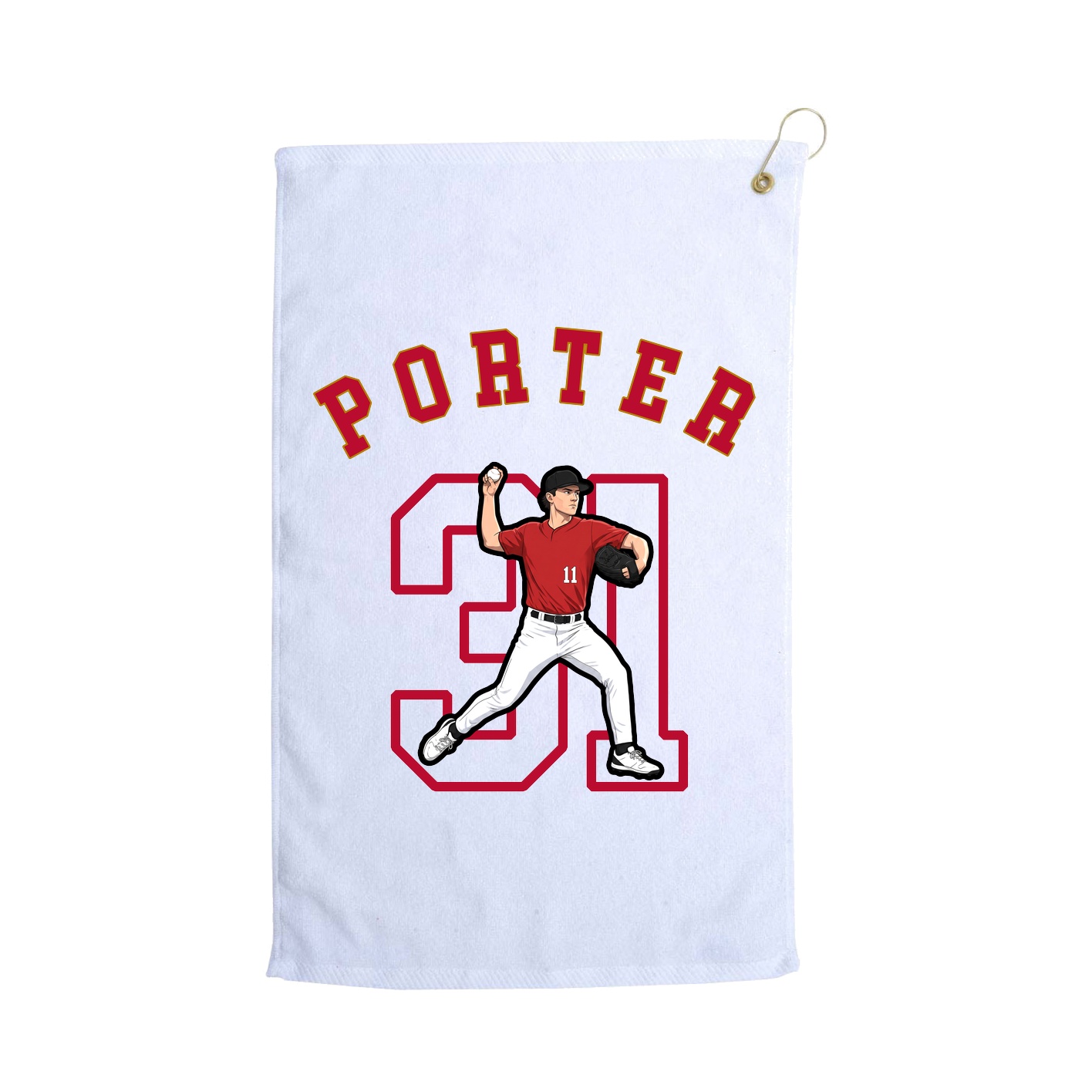 Golf Towel — Shirsey Arch in White
