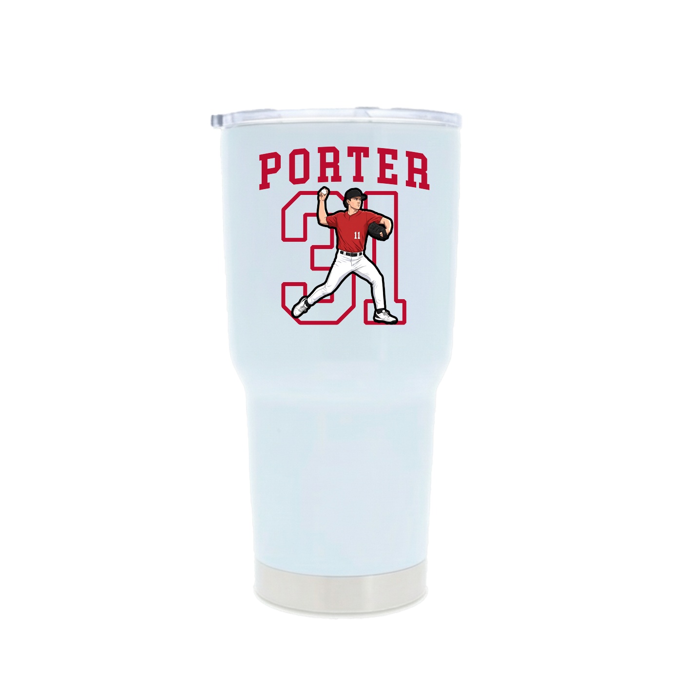 30oz Stainless Steel Tumbler — Shirsey in White