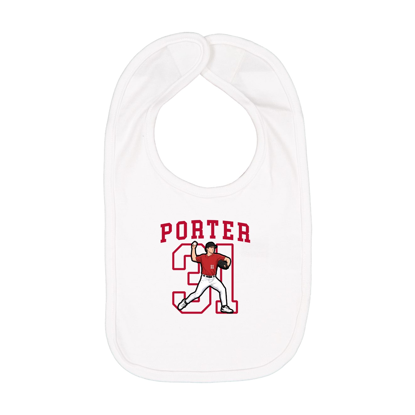 Infant Bib — Shirsey in White