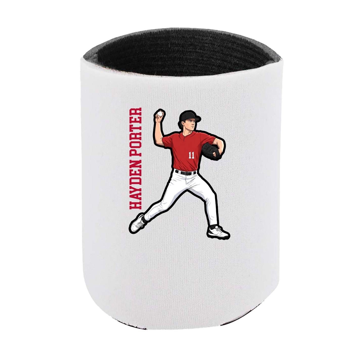 Can Holder — Name Vertical in White