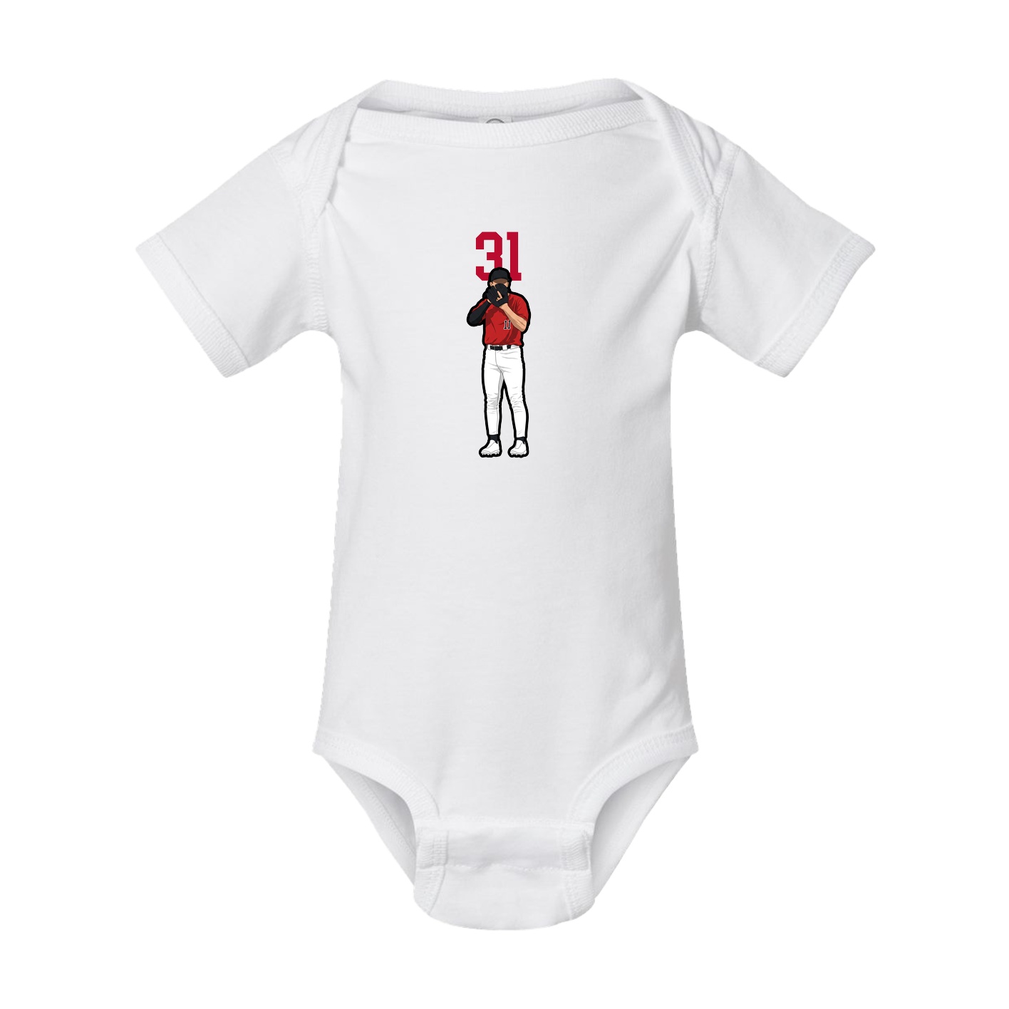 Baby Onesie — Number Top in White